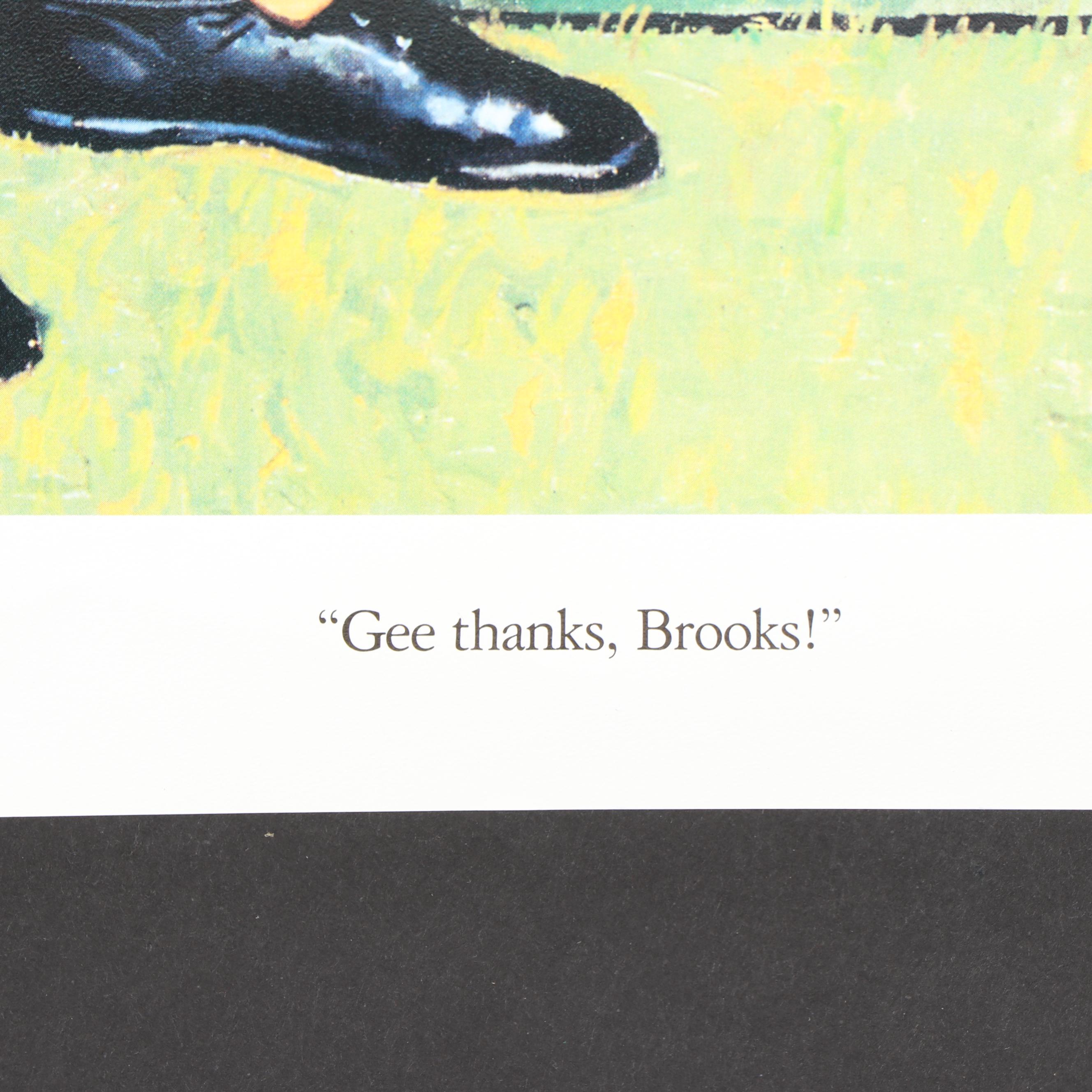 Brooks Robinson Autographed Norman Rockwell Print - JSA COA