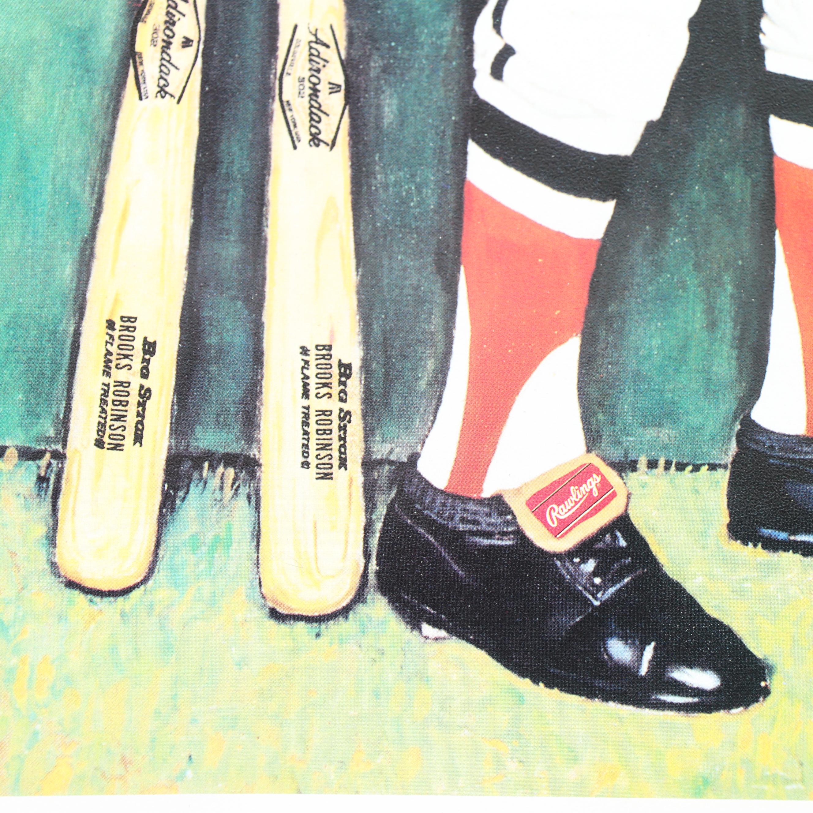 Brooks Robinson Autographed Norman Rockwell Print - JSA COA