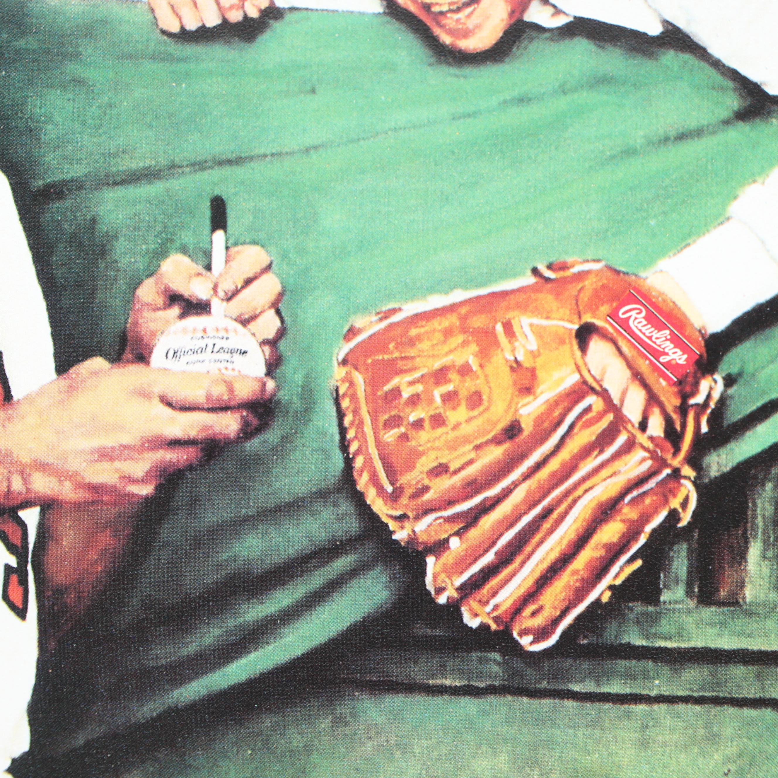 Brooks Robinson Autographed Norman Rockwell Print - JSA COA