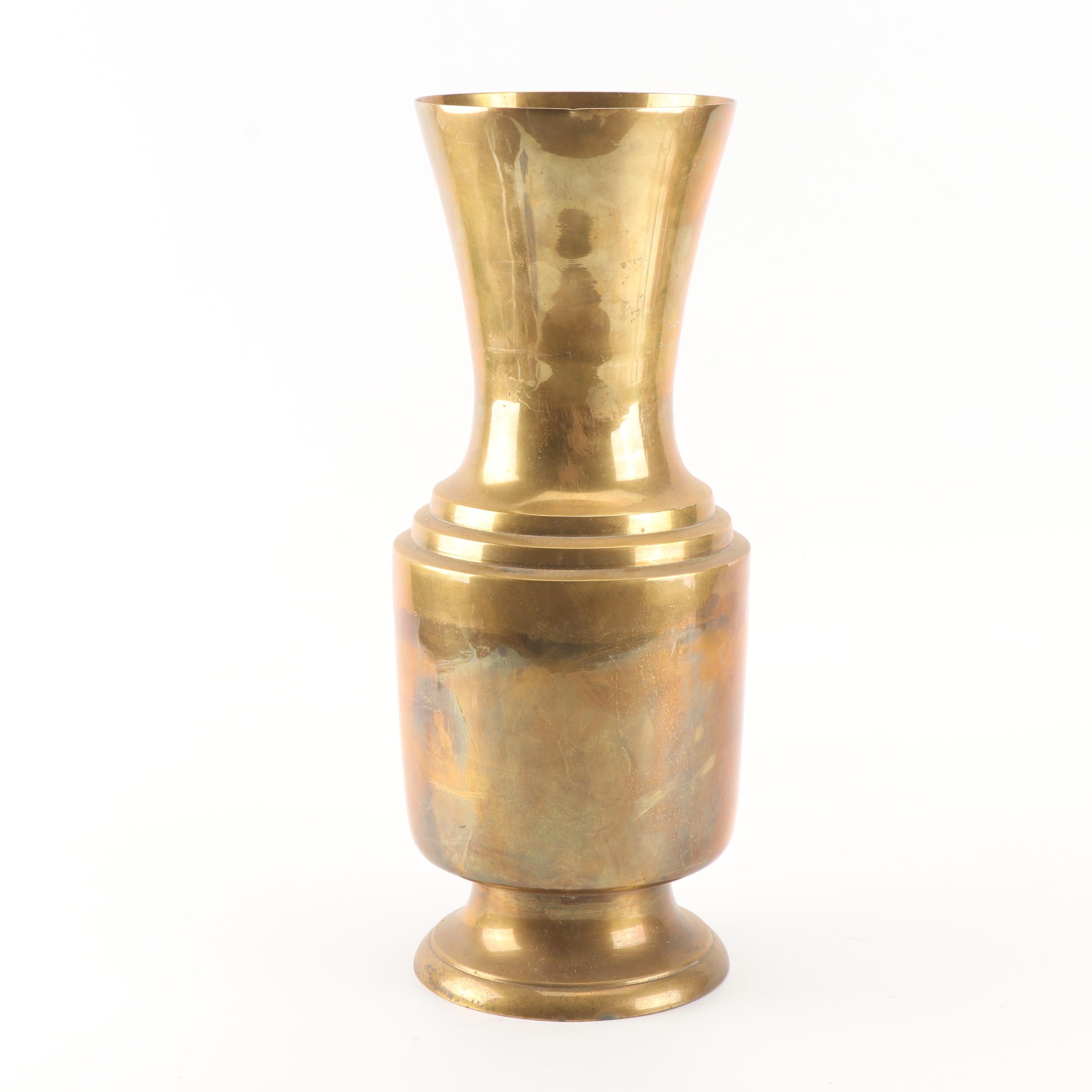 Brass and Copper Chargers, Vase and Decor