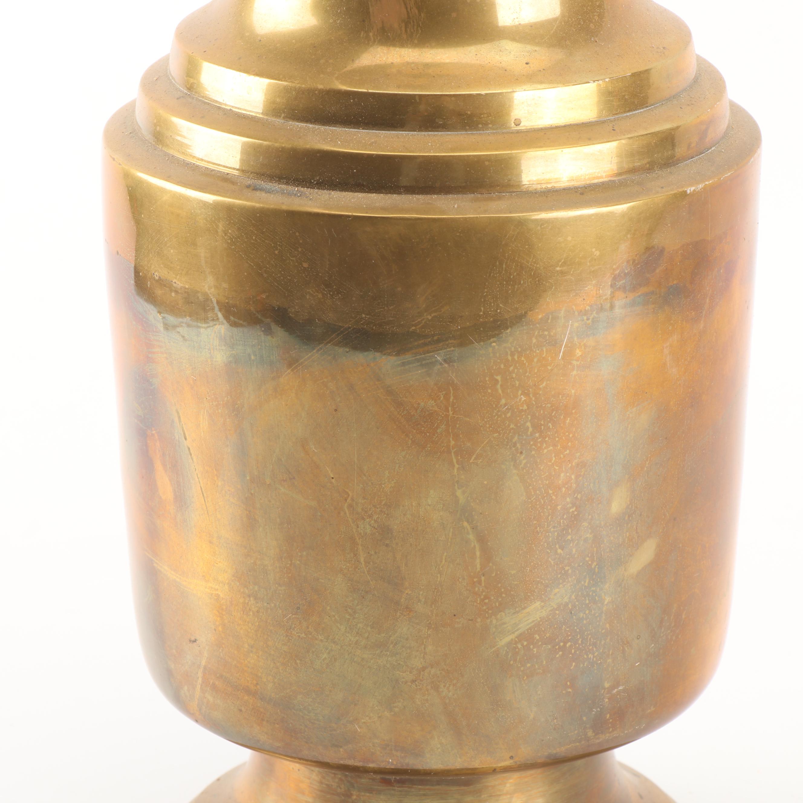 Brass and Copper Chargers, Vase and Decor