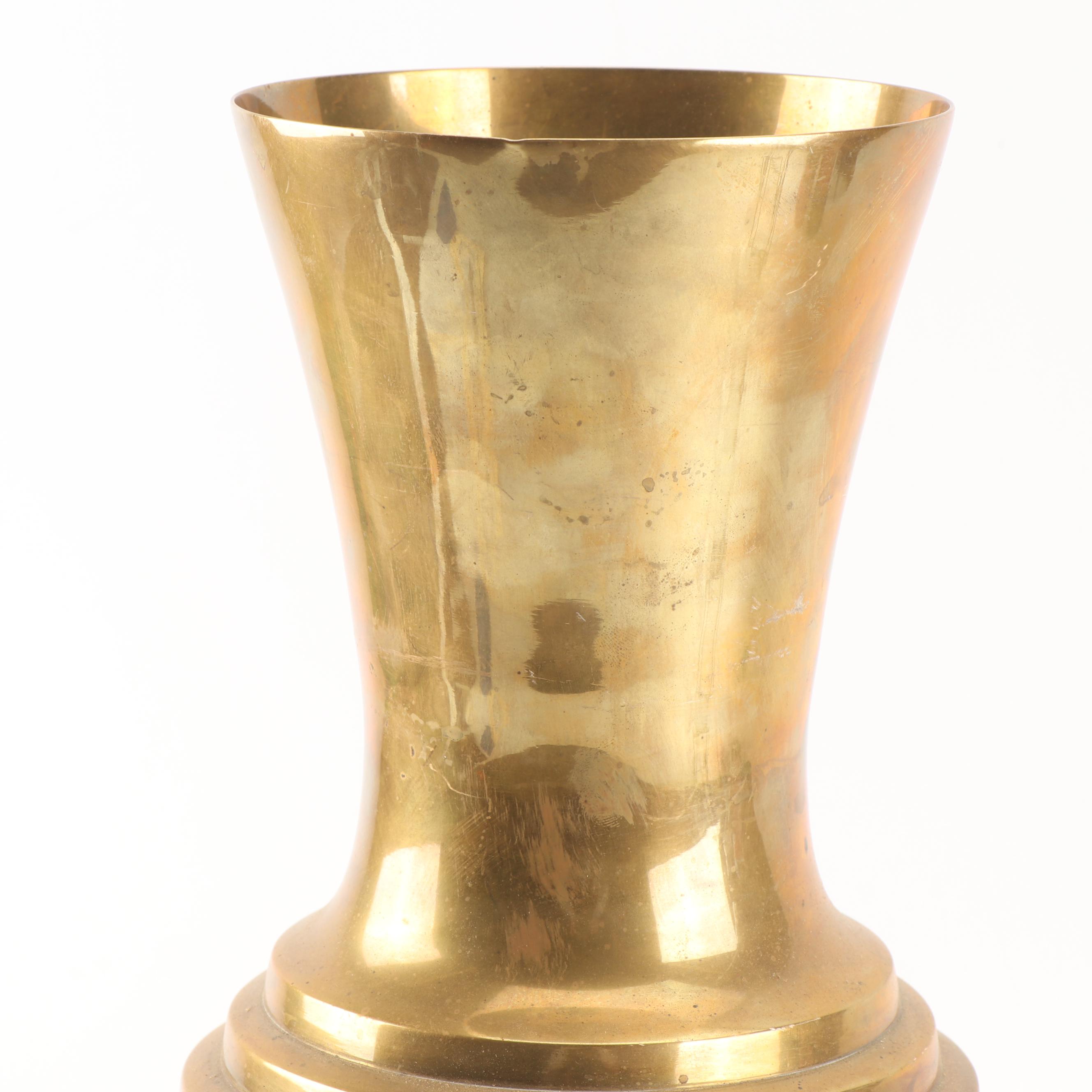 Brass and Copper Chargers, Vase and Decor