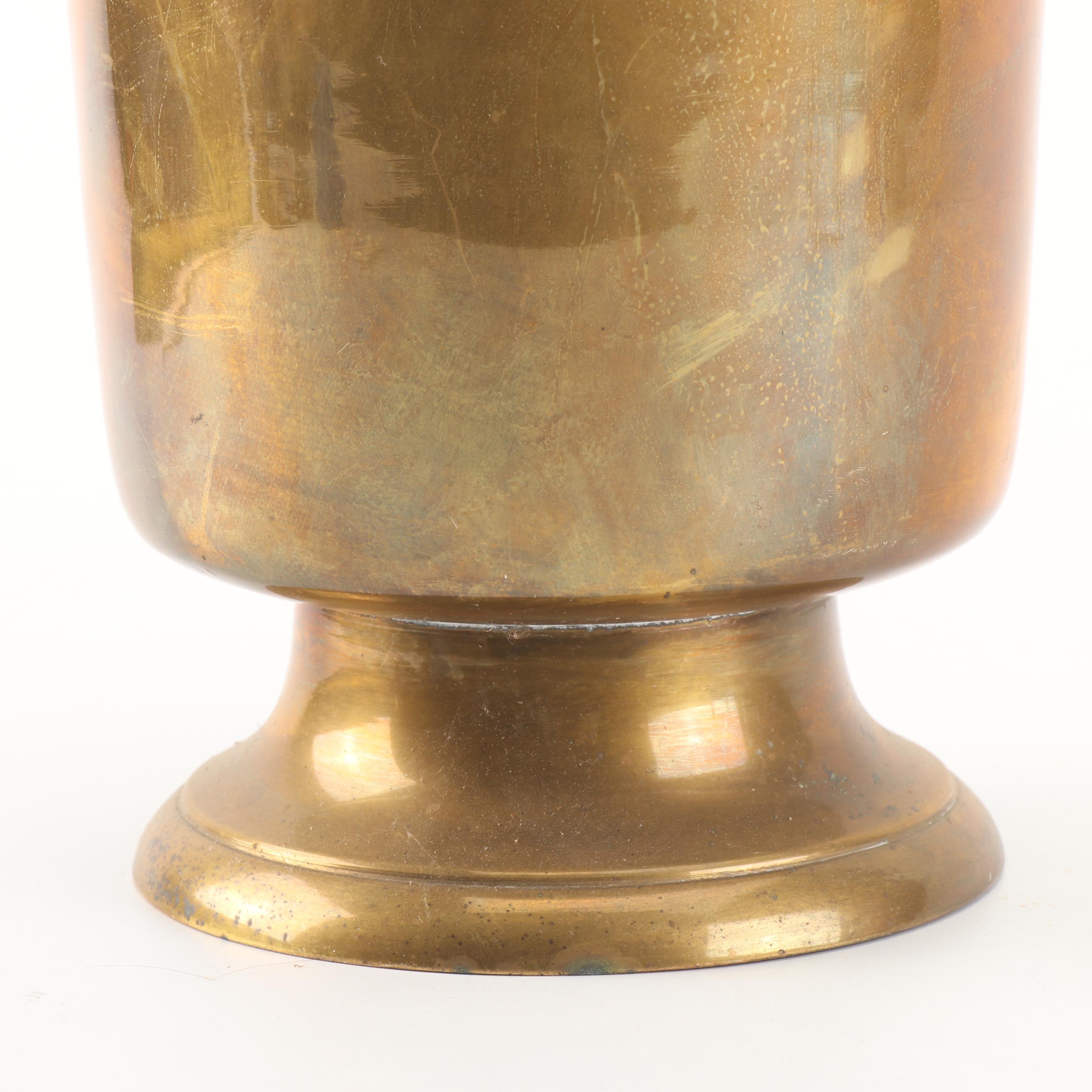 Brass and Copper Chargers, Vase and Decor