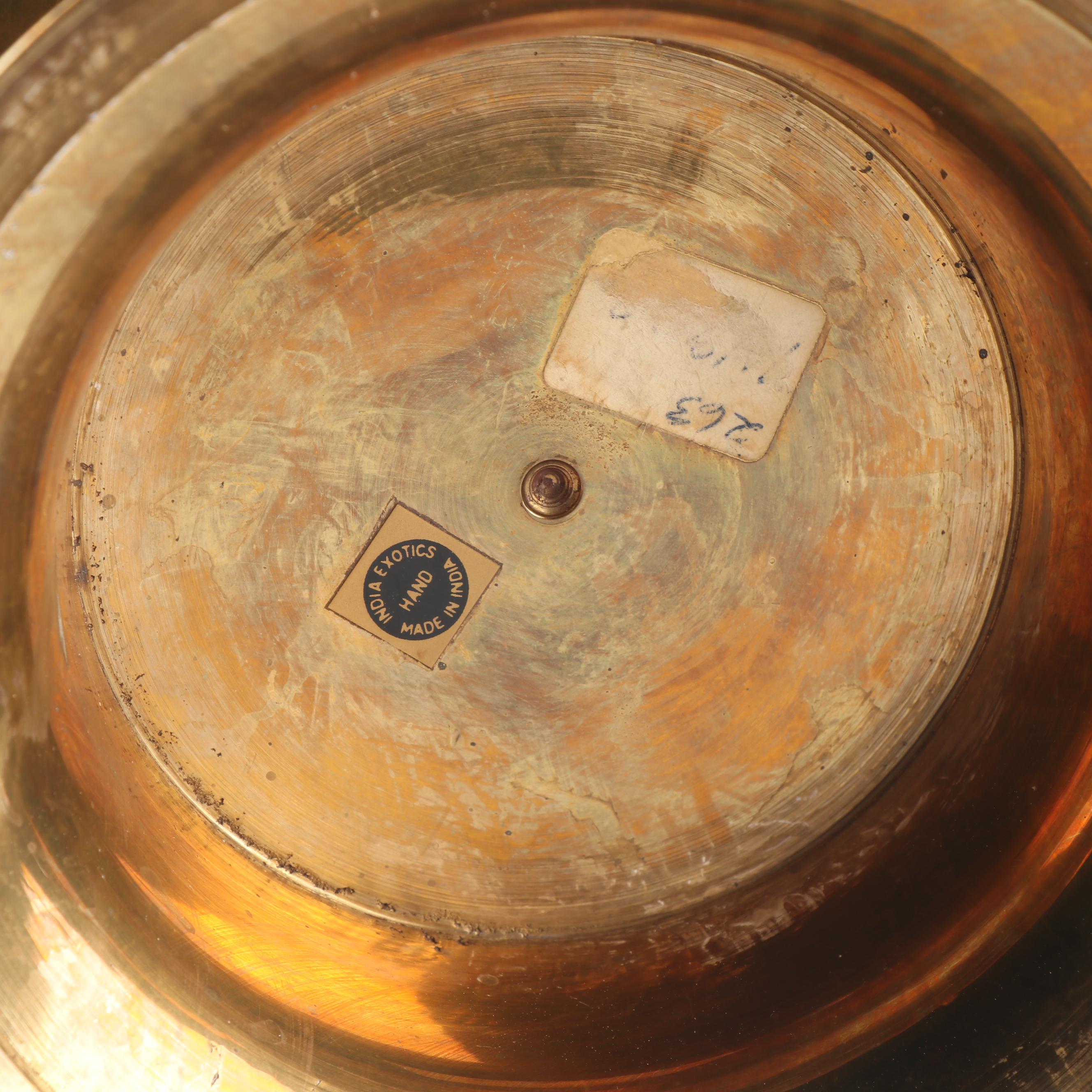 Brass and Copper Chargers, Vase and Decor