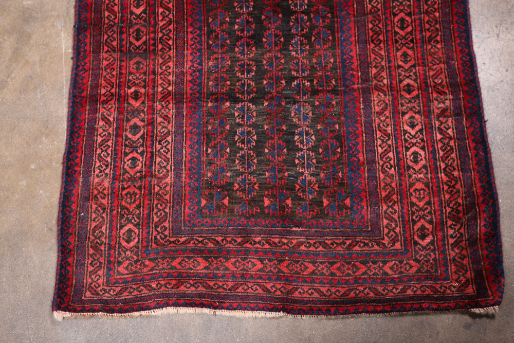 Hand-Knotted Baluch Prayer Rug