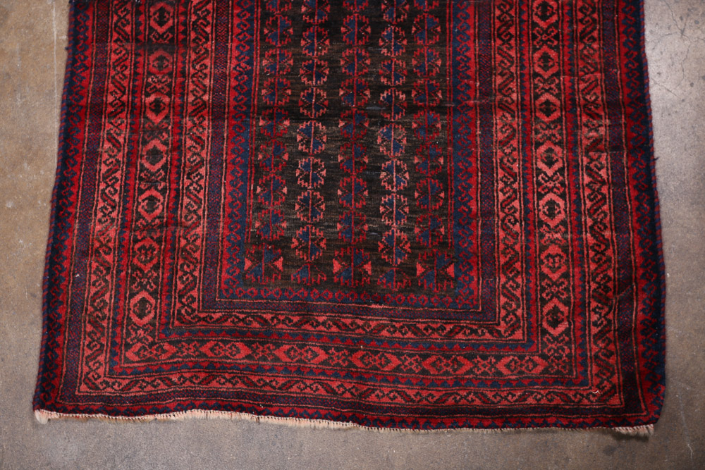 Hand-Knotted Baluch Prayer Rug