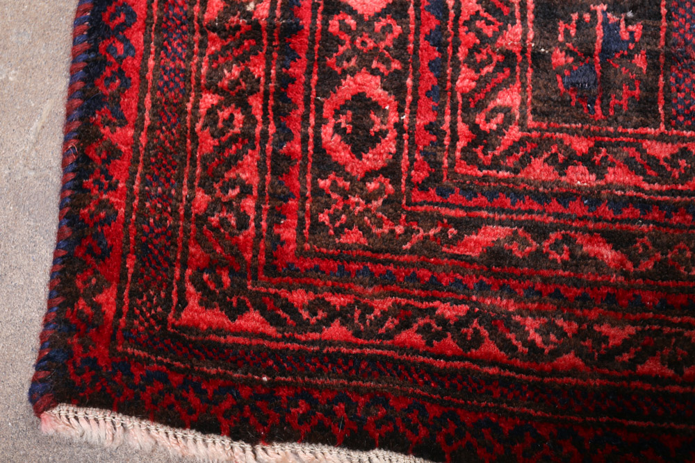 Hand-Knotted Baluch Prayer Rug