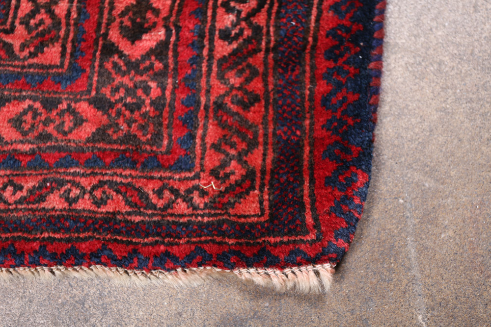 Hand-Knotted Baluch Prayer Rug