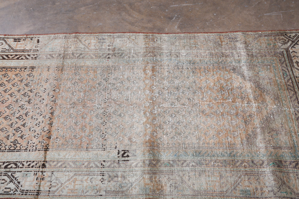 Hand-Knotted Persian Hamadan Wool Carpet Runner