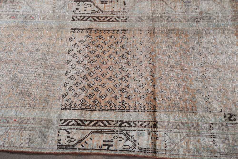 Hand-Knotted Persian Hamadan Wool Carpet Runner