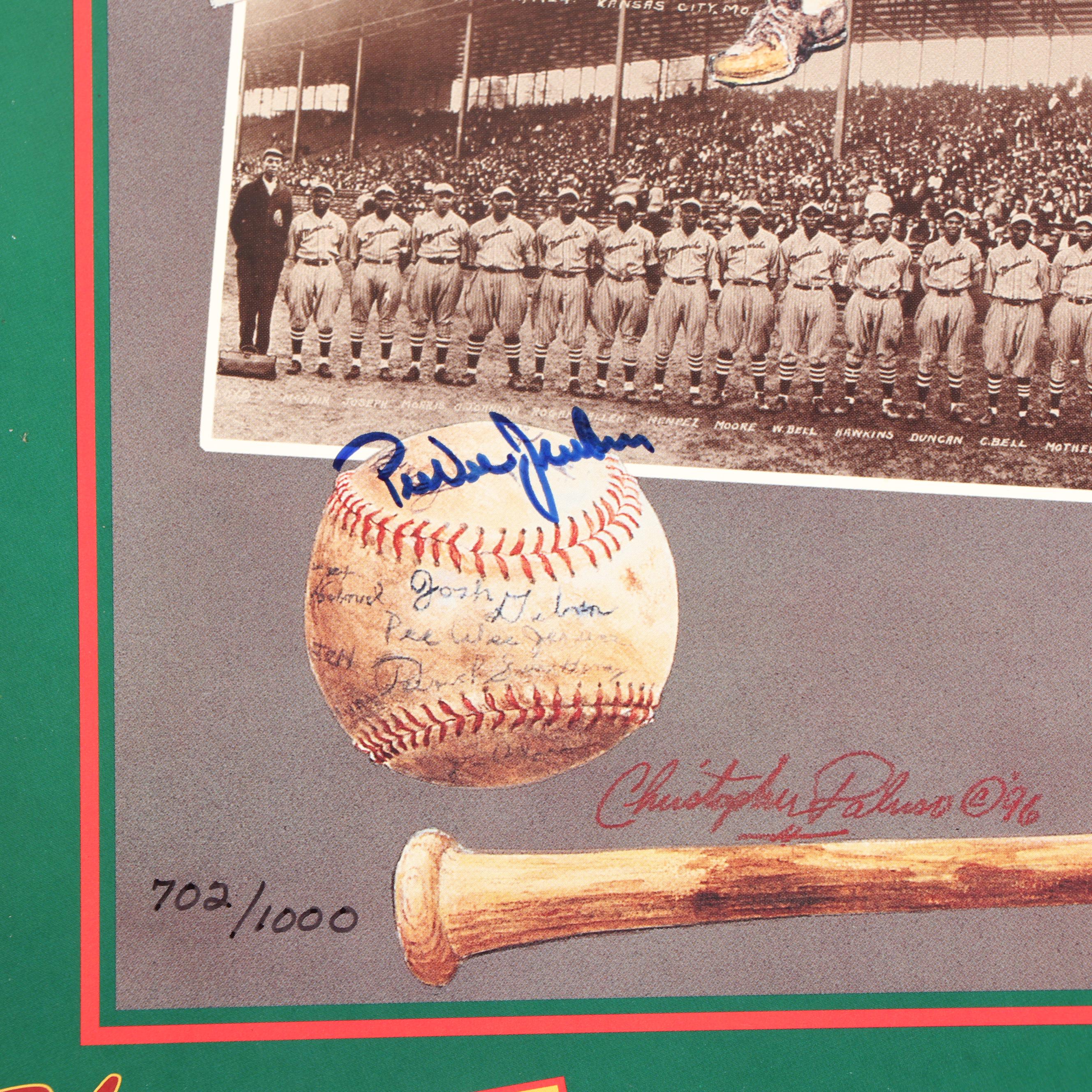 Buck O'Neil, Robert Scott, Armando Vazquez and Monte Irvin Autographed Print