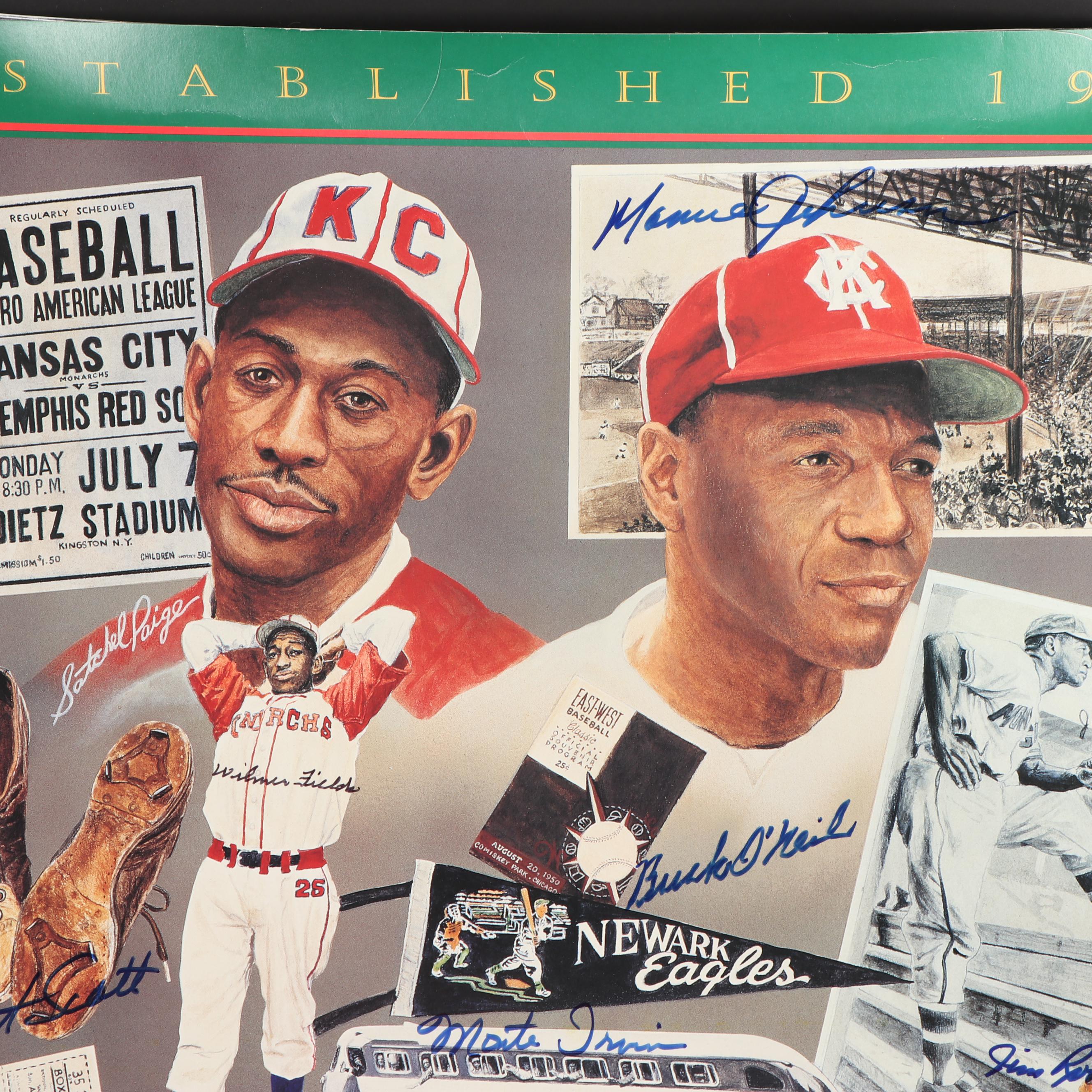 Buck O'Neil, Robert Scott, Armando Vazquez and Monte Irvin Autographed Print