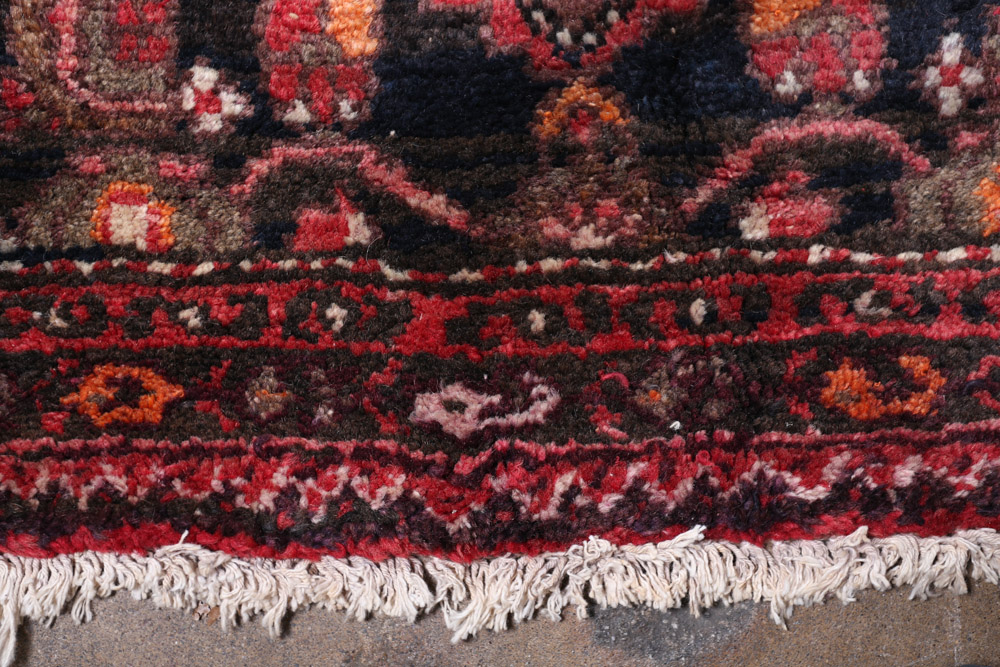 Hand-Knotted Persian Khamseh Wool Carpet Runner