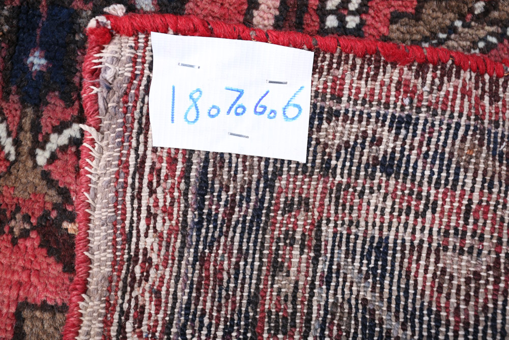 Hand-Knotted Persian Khamseh Wool Carpet Runner