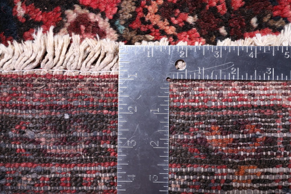 Hand-Knotted Persian Khamseh Wool Carpet Runner