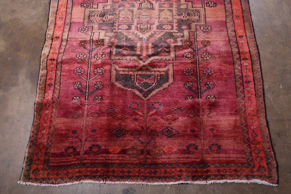 Hand-Knotted Persian Kharaghan Wool Rug