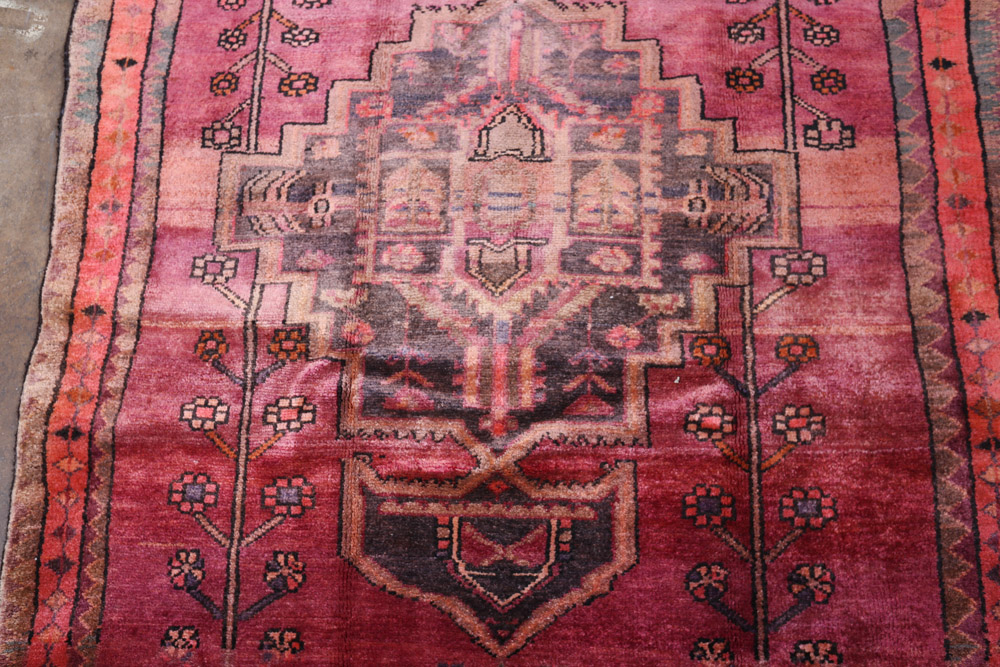 Hand-Knotted Persian Kharaghan Wool Rug