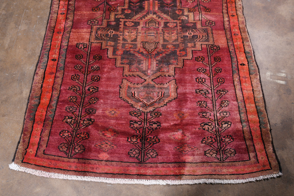 Hand-Knotted Persian Kharaghan Wool Rug