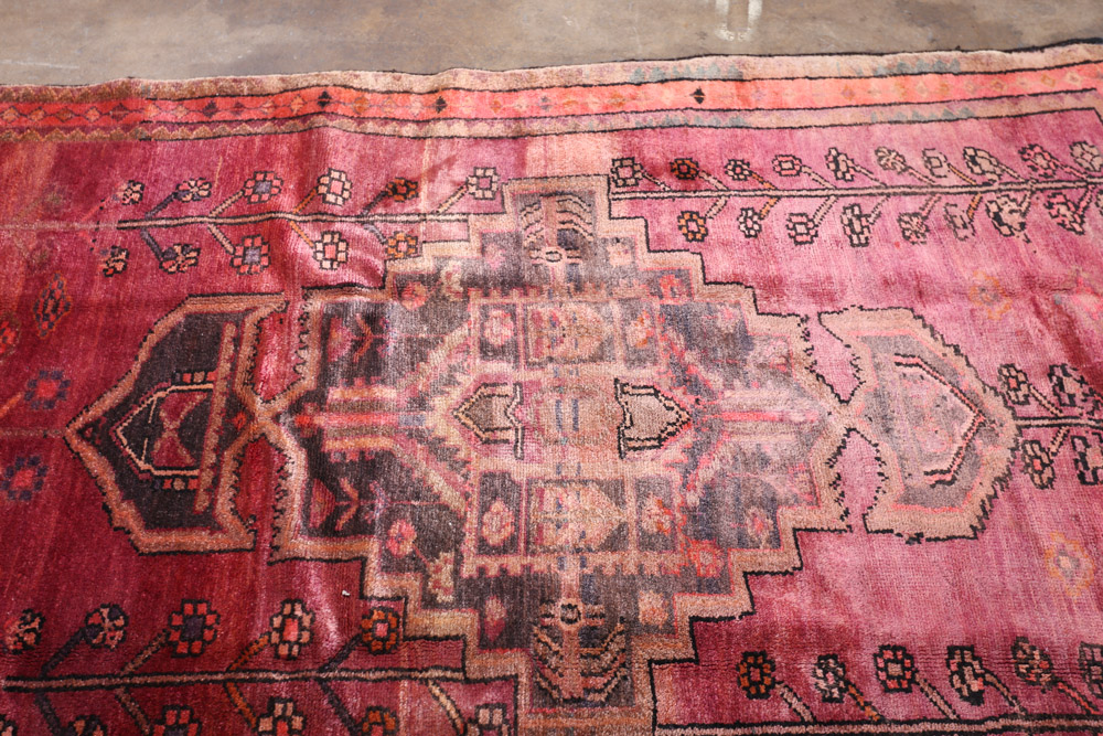 Hand-Knotted Persian Kharaghan Wool Rug