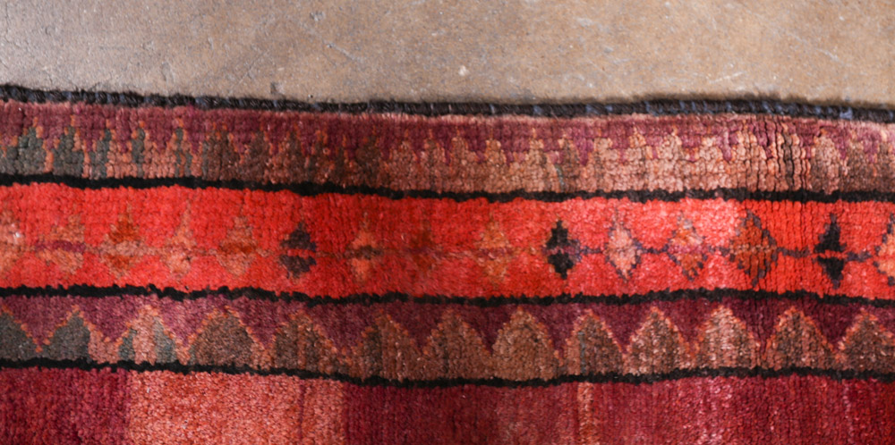 Hand-Knotted Persian Kharaghan Wool Rug