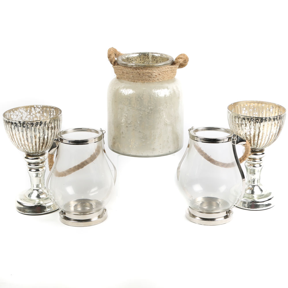 Contemporary Glass Candle Holders