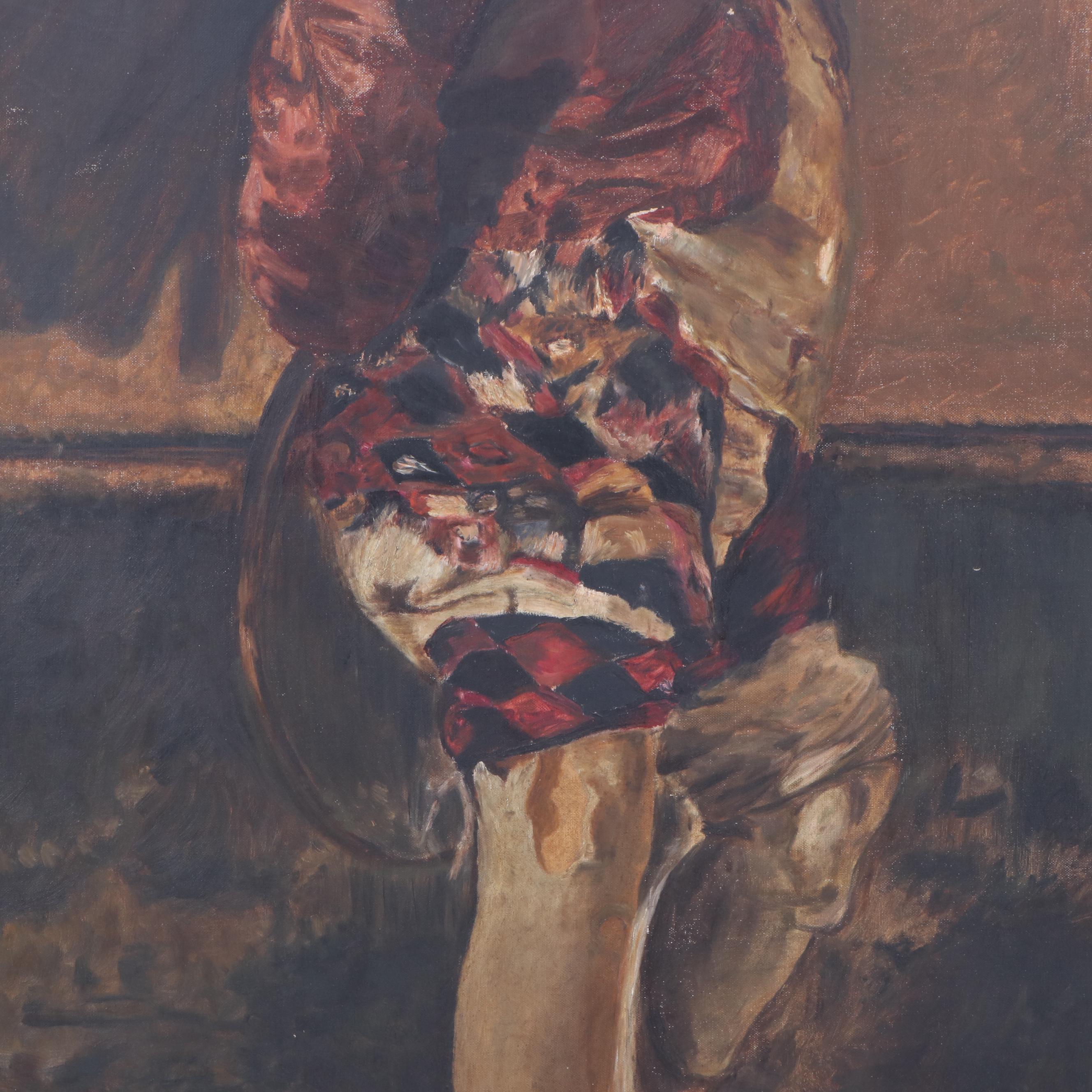 Copy Painting after Antonio Mancini "The Young Juggler"