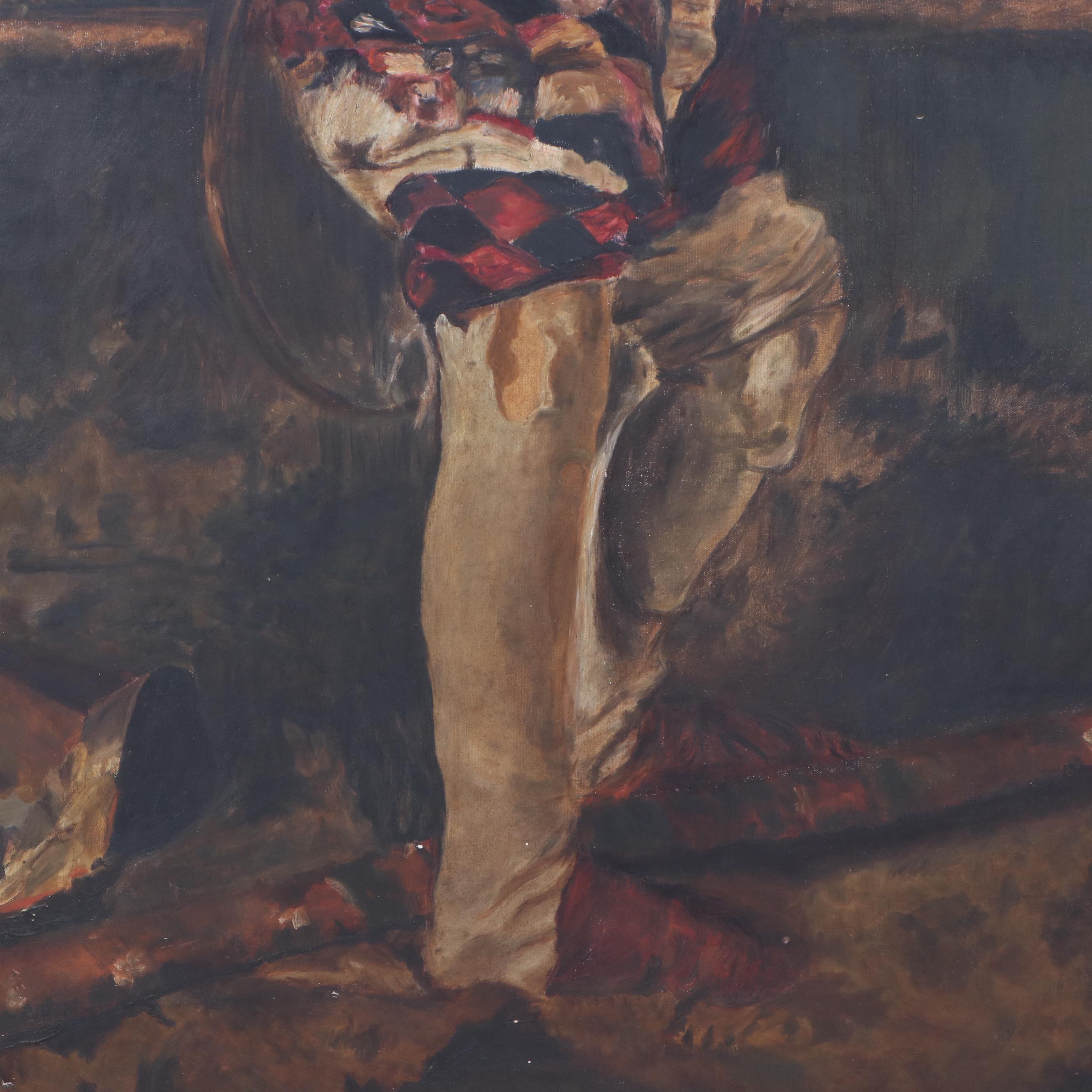 Copy Painting after Antonio Mancini "The Young Juggler"