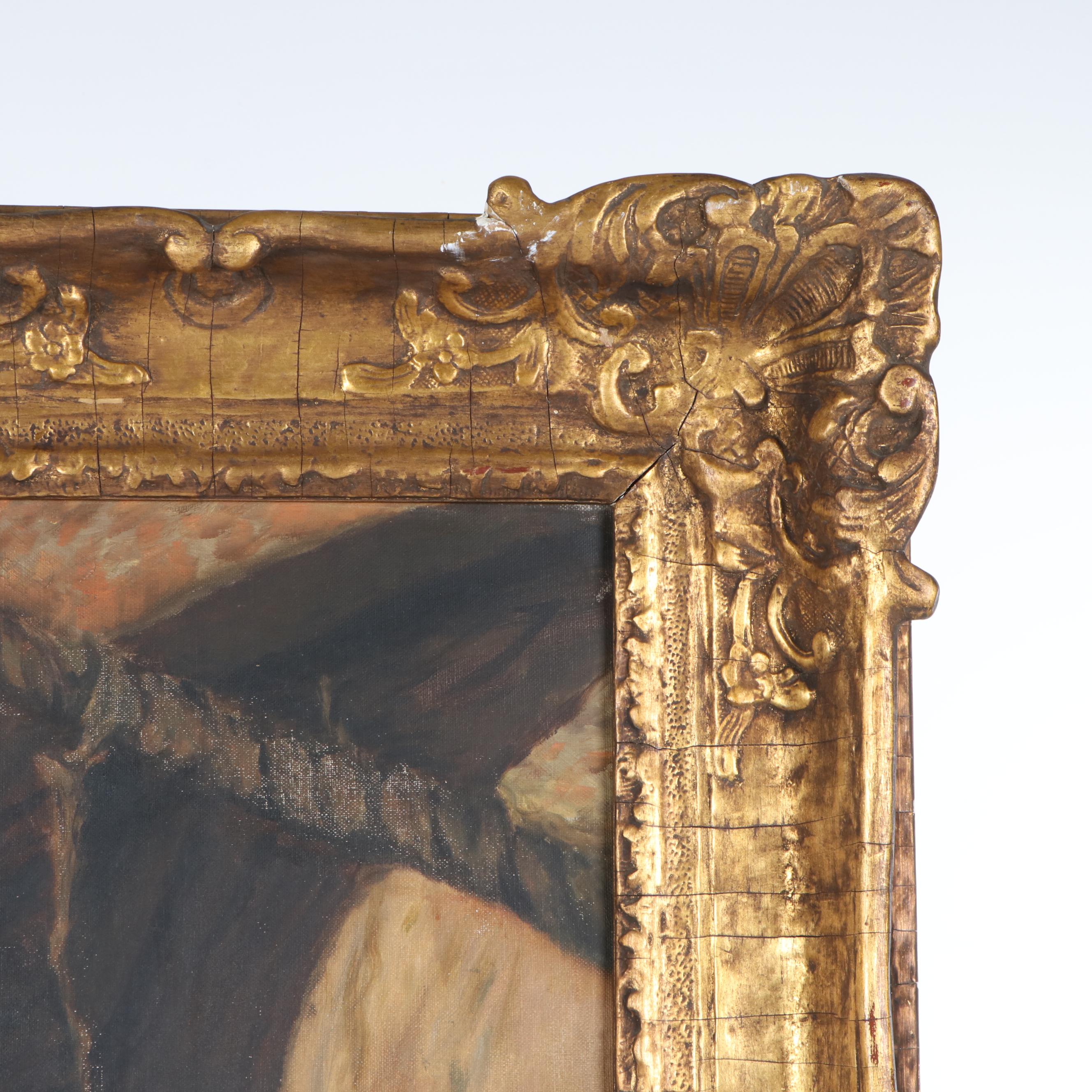 Copy Painting after Antonio Mancini "The Young Juggler"