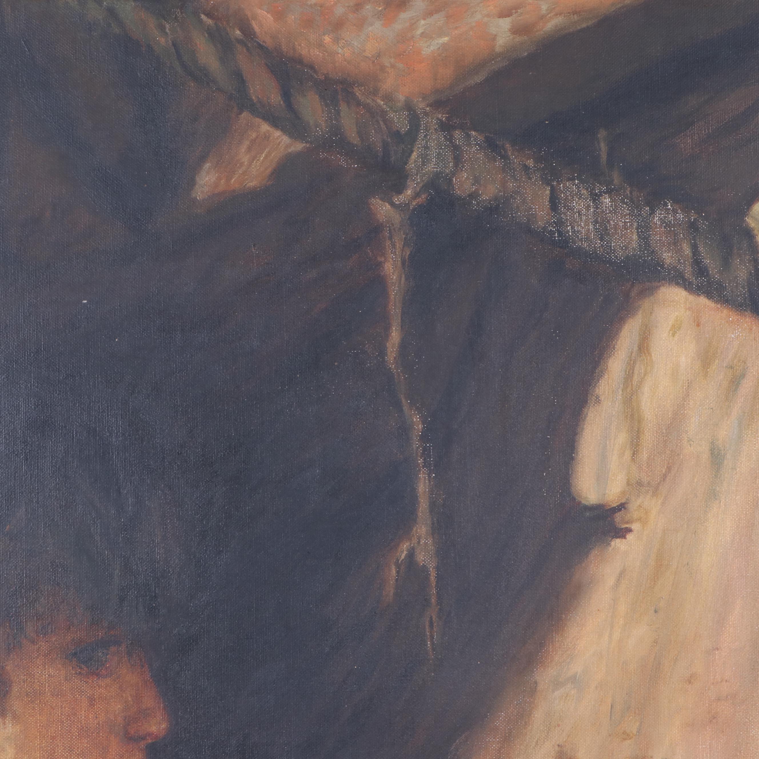 Copy Painting after Antonio Mancini "The Young Juggler"