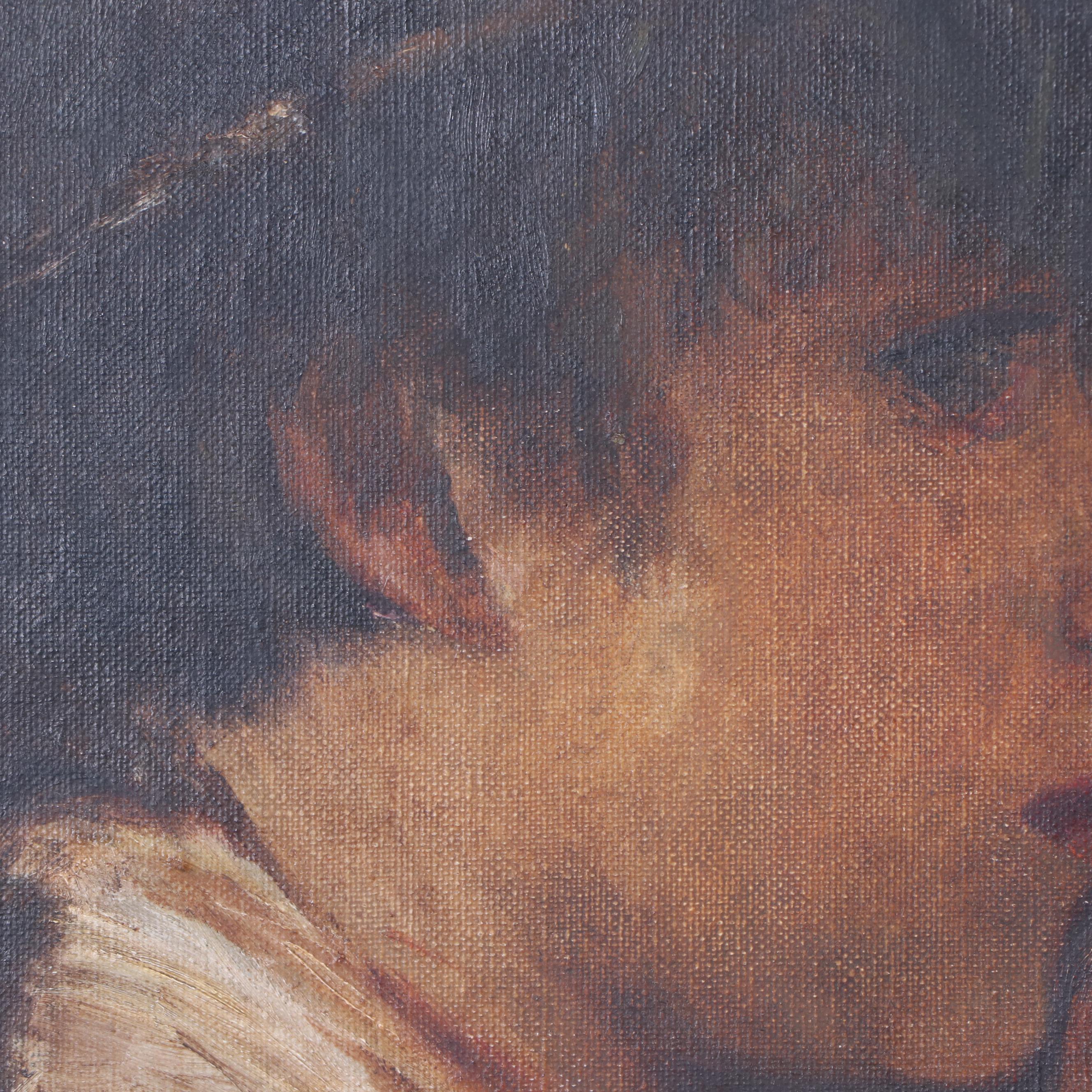 Copy Painting after Antonio Mancini "The Young Juggler"