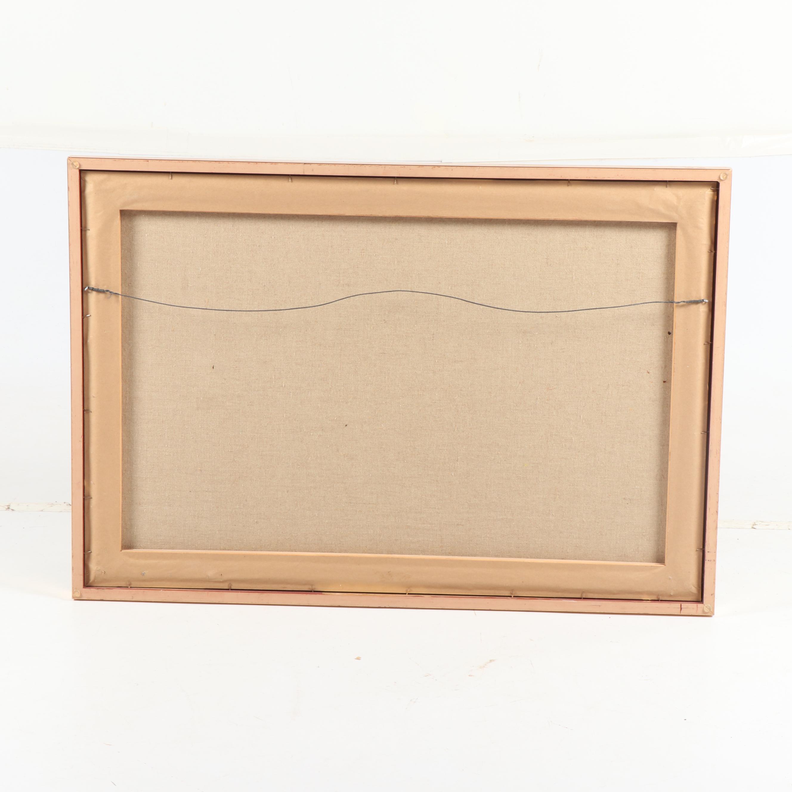 A. Simpson Oil Painting of Harbor Scene