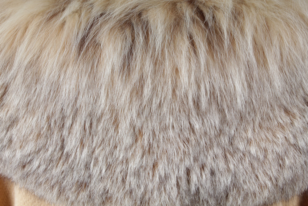 Vintage Car Coat with Canadian Lynx Fur Shawl Collar by The Halle Bros. Co.