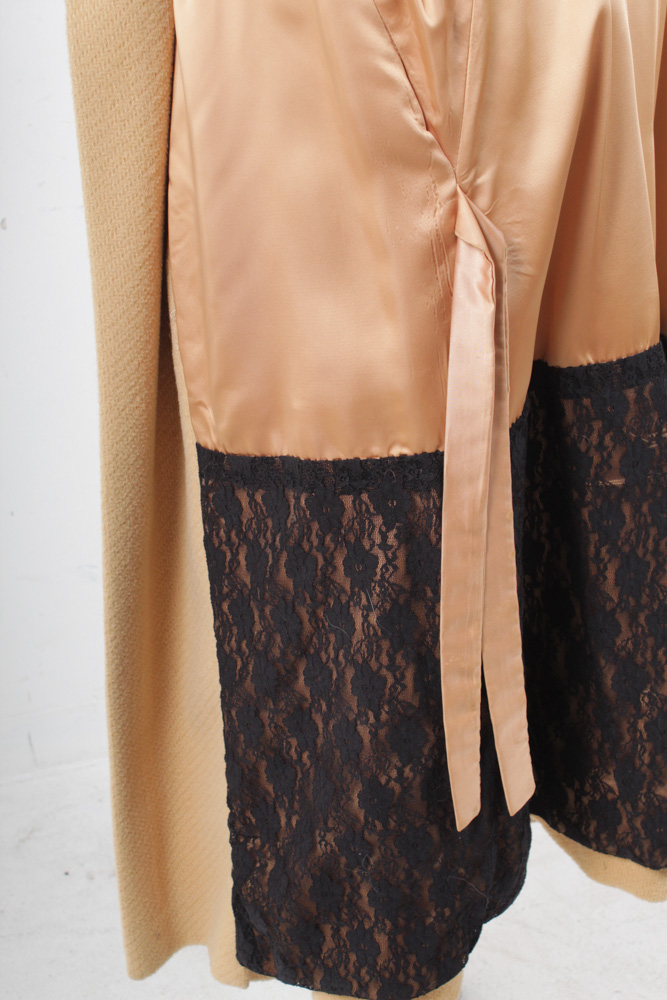 Vintage Car Coat with Canadian Lynx Fur Shawl Collar by The Halle Bros. Co.