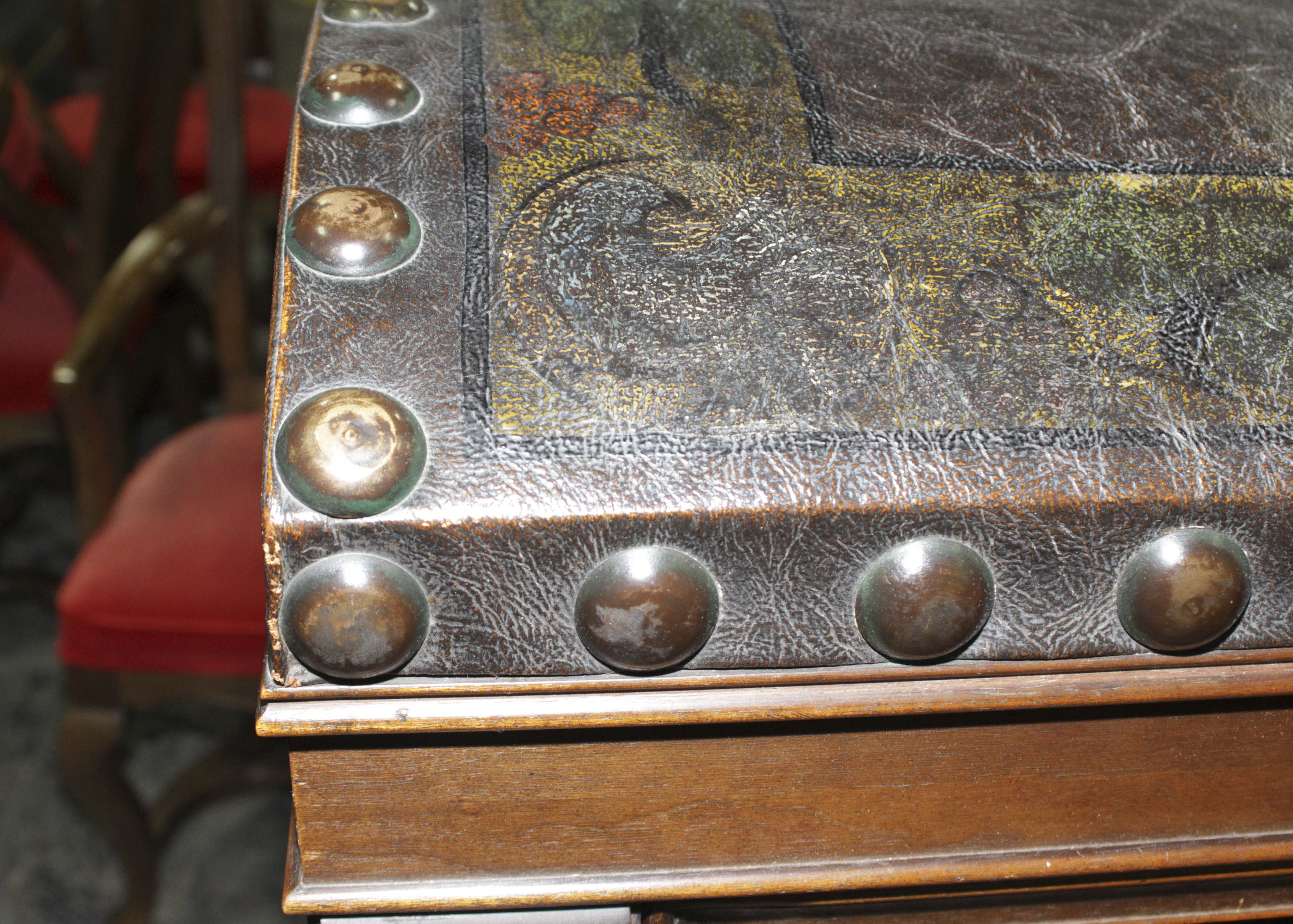 Spanish Colonial Revival Walnut Vargueno Desk on Stand, Circa 1920