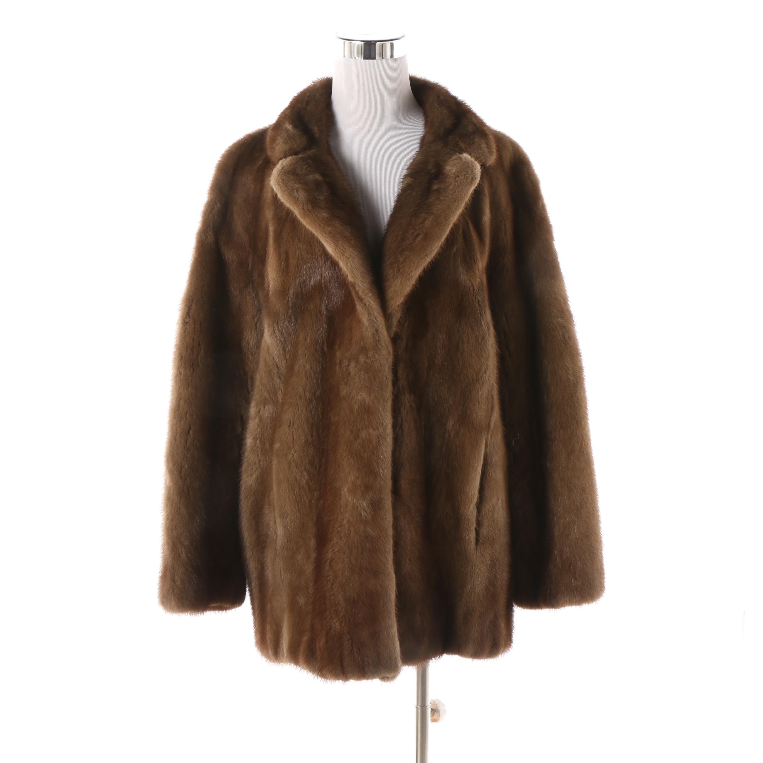 Vintage Burchay's Brown Mink Fur Coat