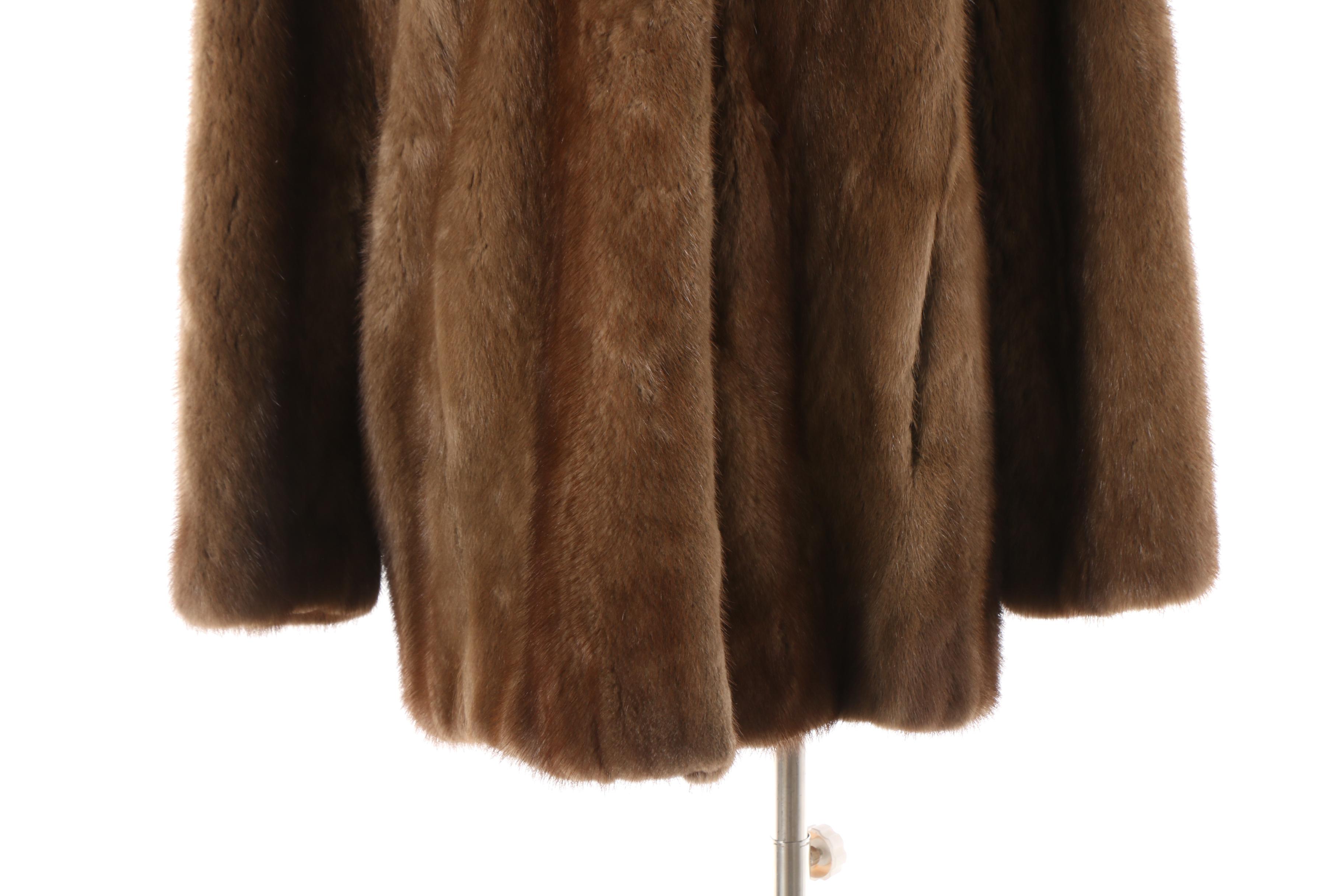 Vintage Burchay's Brown Mink Fur Coat