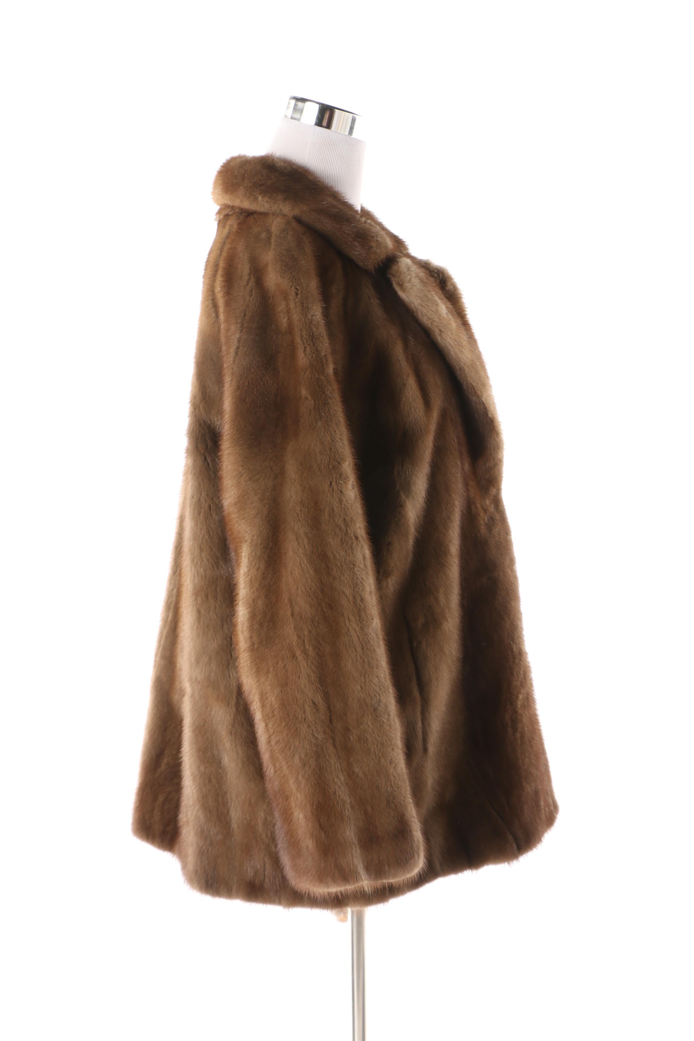 Vintage Burchay's Brown Mink Fur Coat