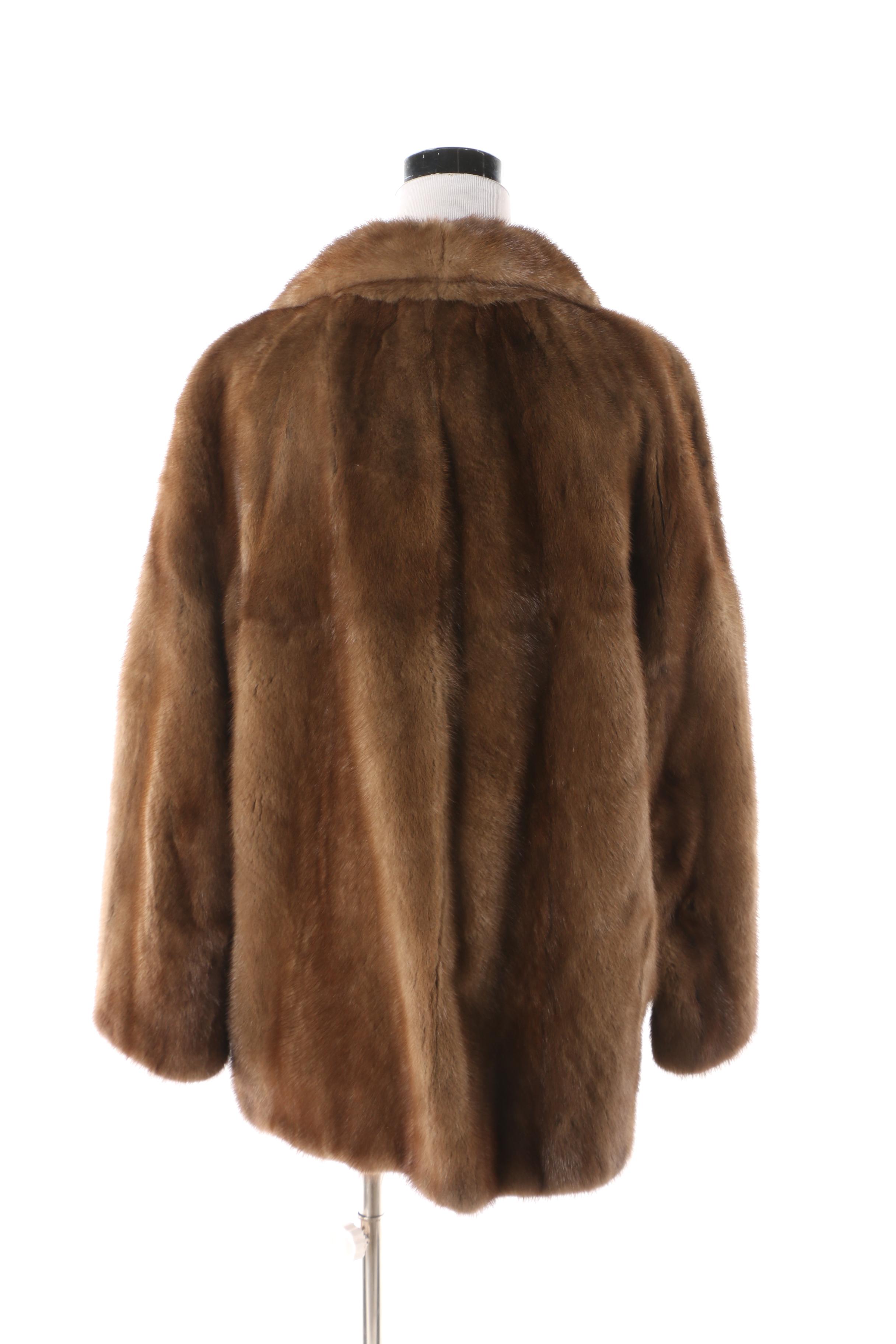 Vintage Burchay's Brown Mink Fur Coat