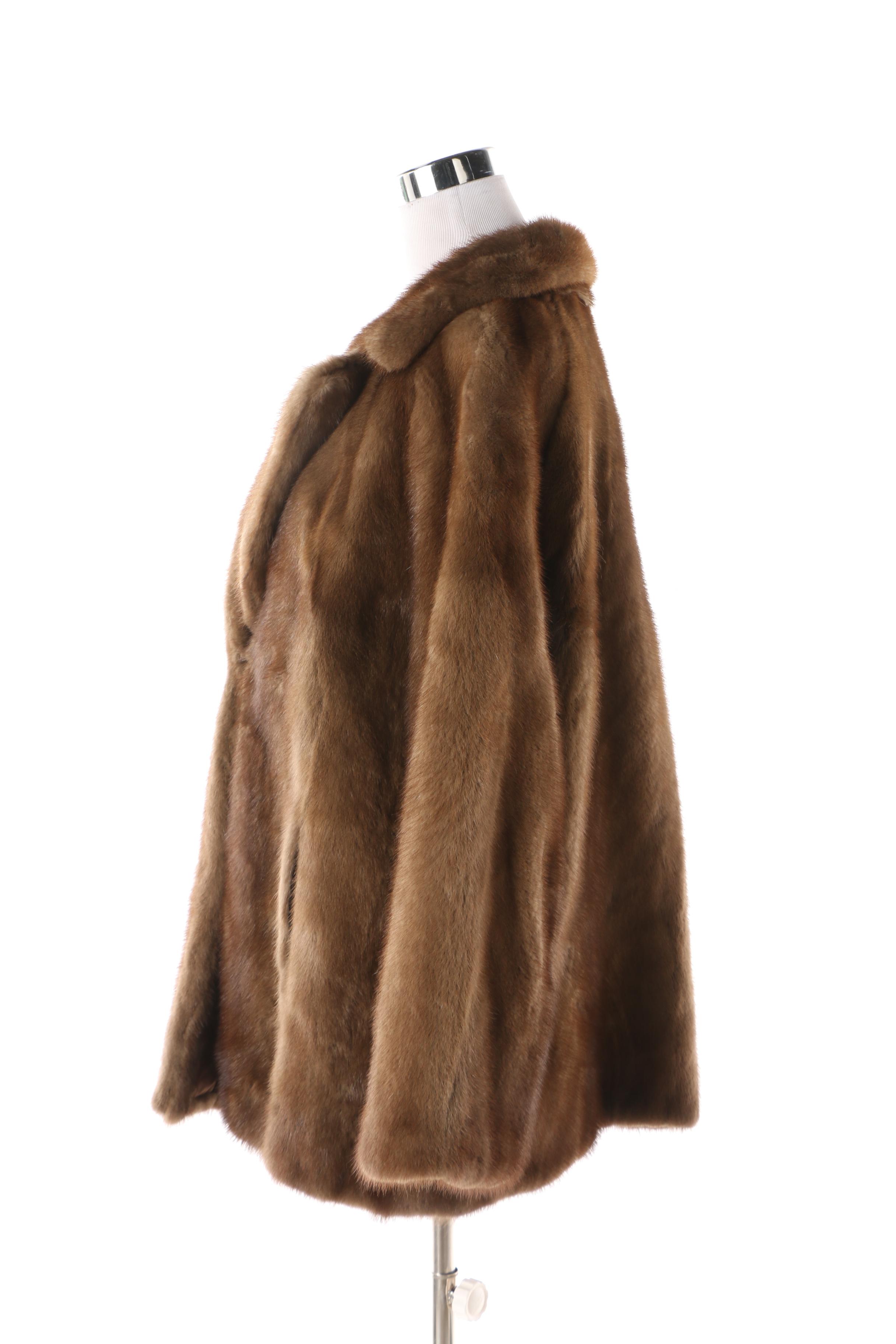 Vintage Burchay's Brown Mink Fur Coat