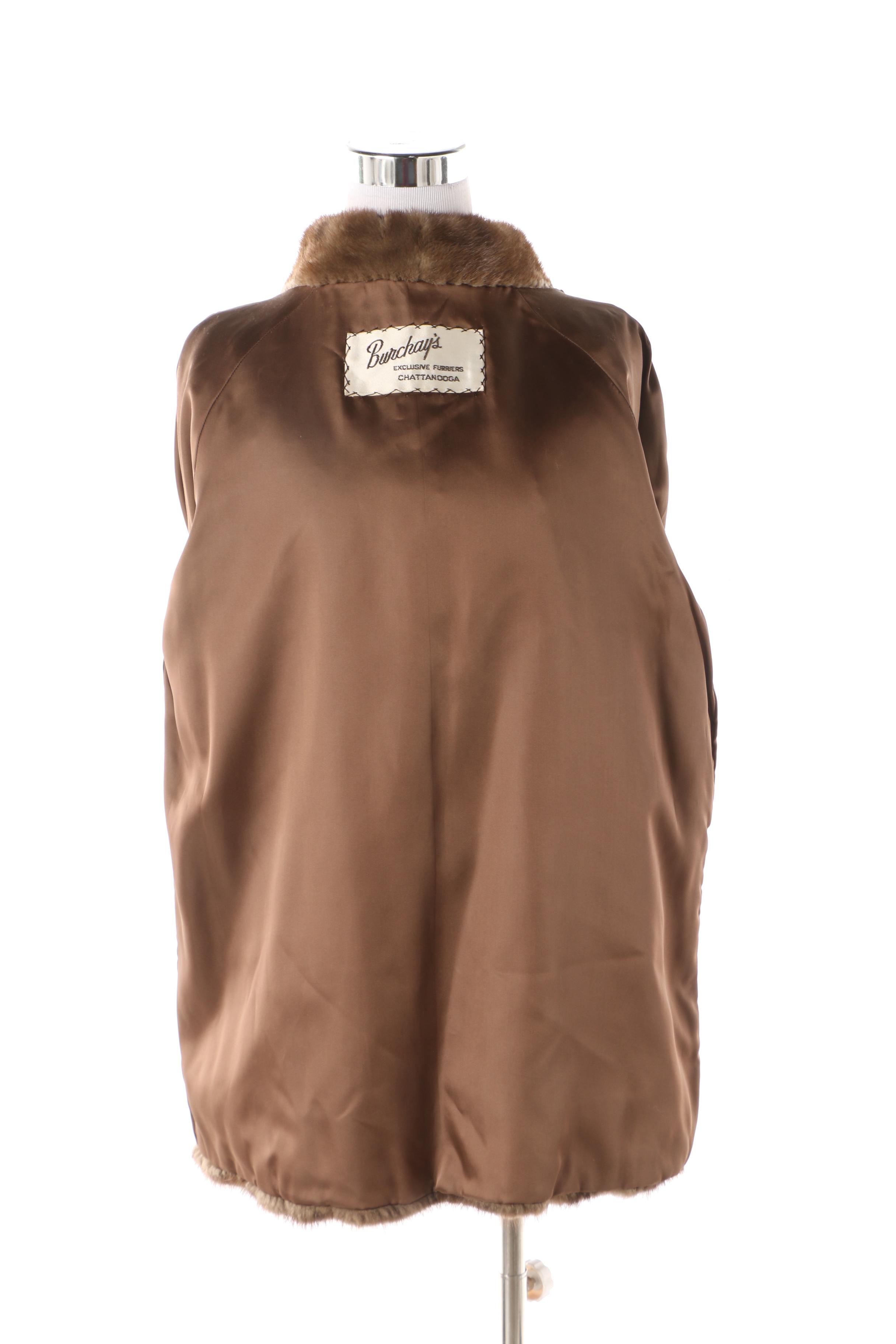 Vintage Burchay's Brown Mink Fur Coat