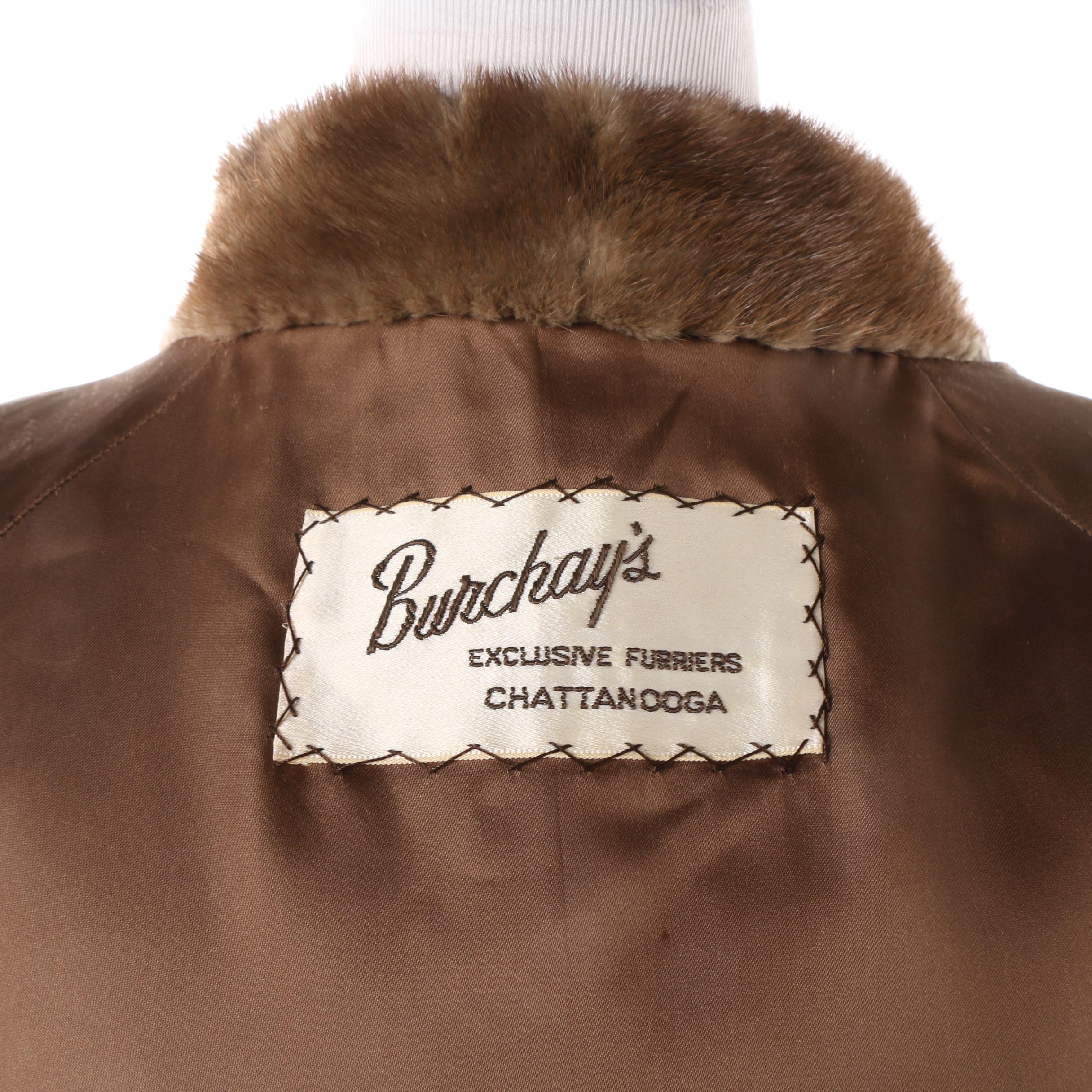 Vintage Burchay's Brown Mink Fur Coat