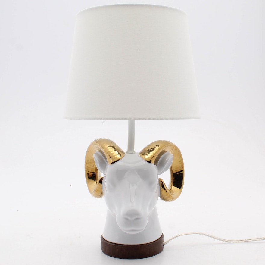 Ram's Head Table Lamp