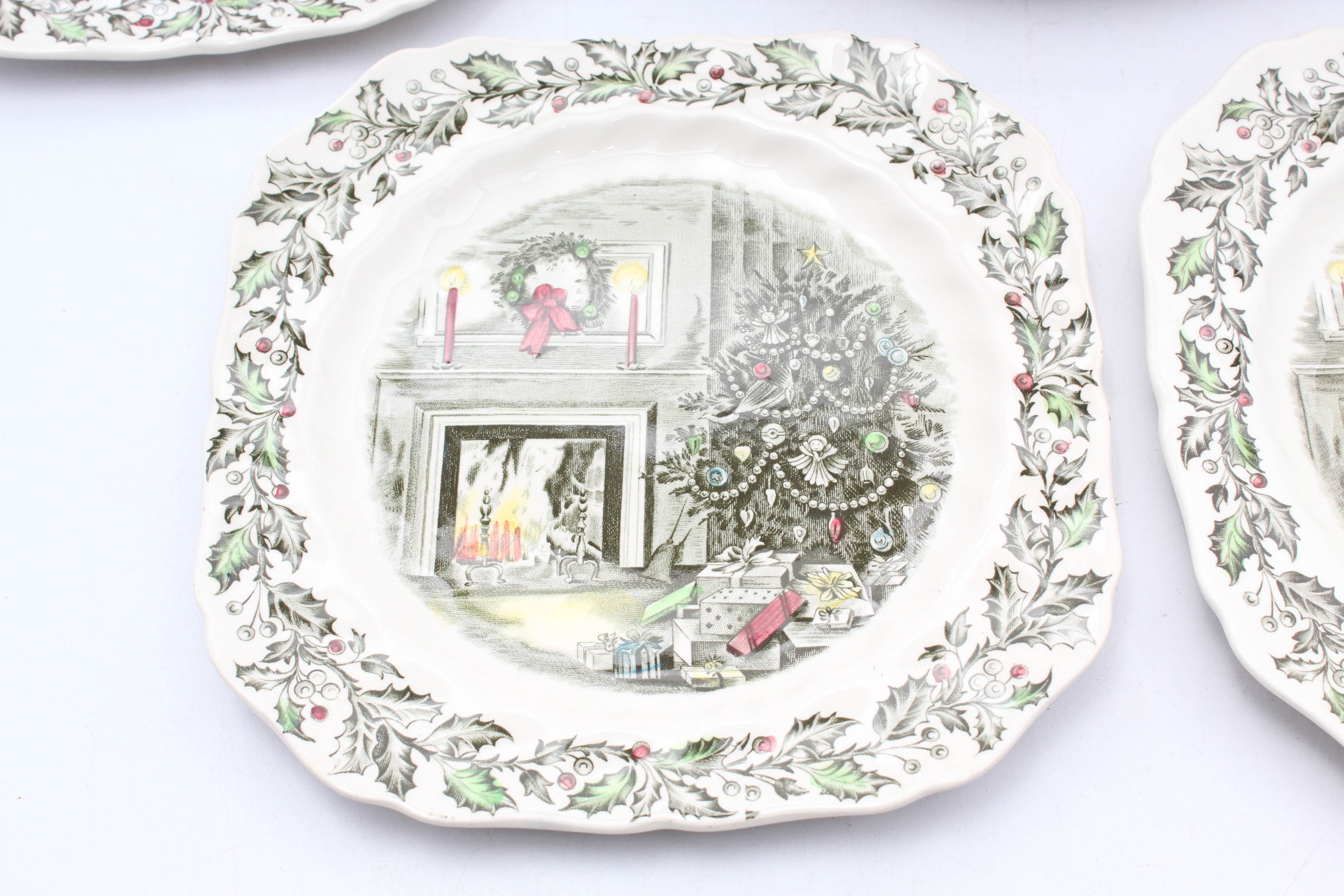 Decorative Christmas Plates Featuring Johnson Bros. and Pickard