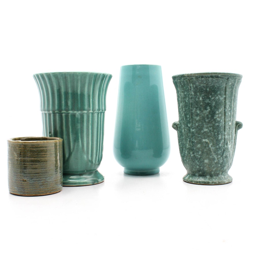 Decorative Turquoise Colored Vases