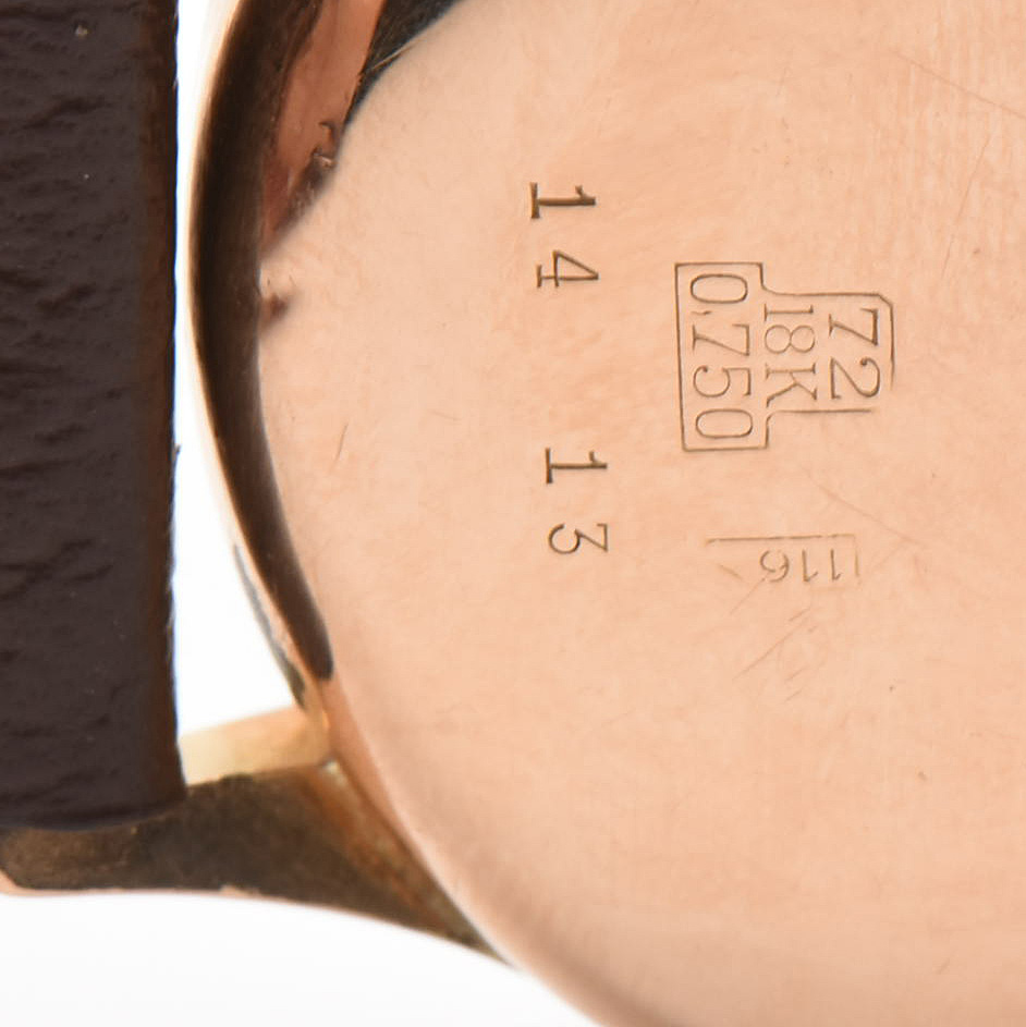 Vintage Chronographe Suisse Sultana 18K Rose Gold Watch