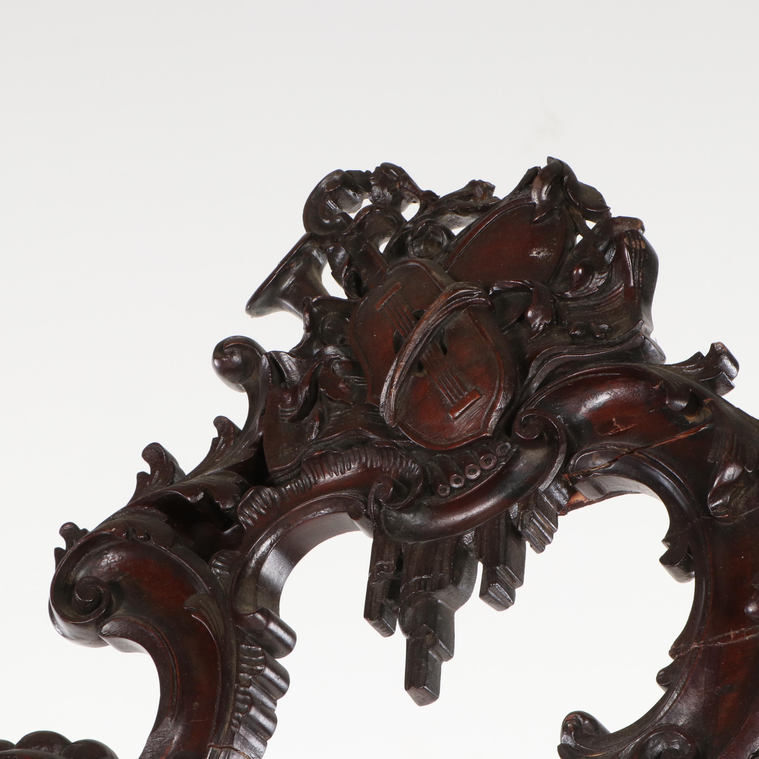 Rococo Style Mahogany Display Easel, 20th Century