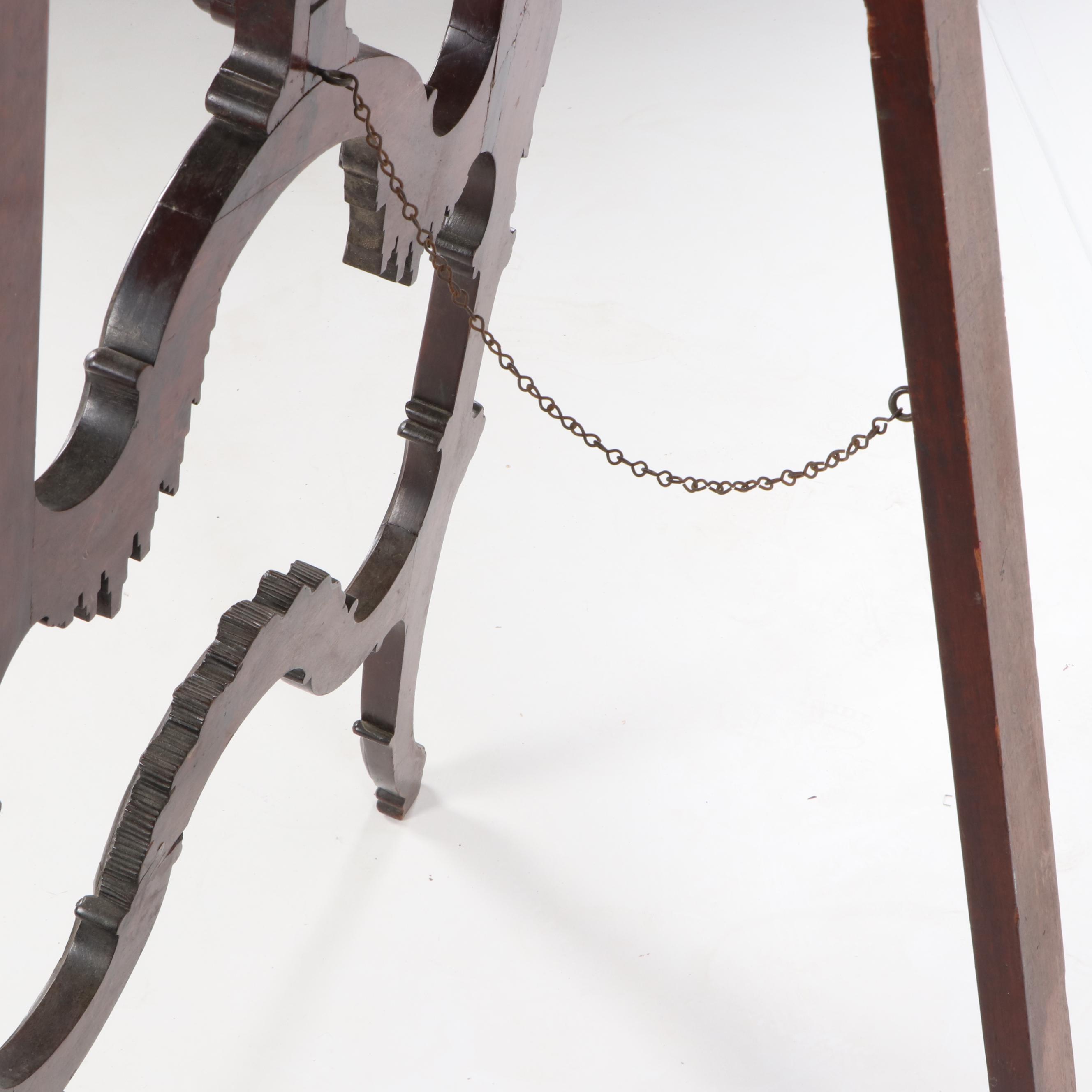 Rococo Style Mahogany Display Easel, 20th Century