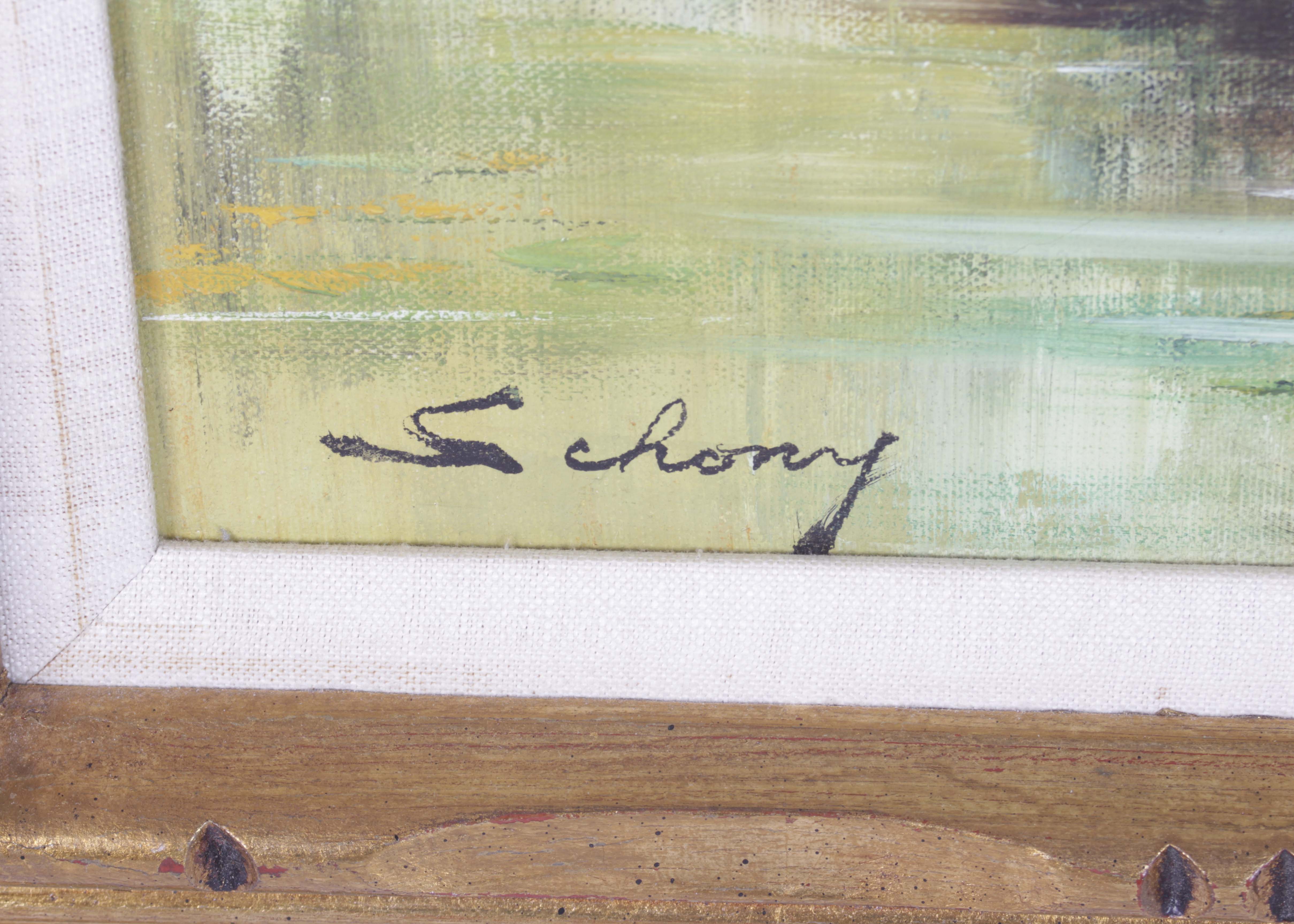 M. Schony Oil On Canvas Landscape Painting