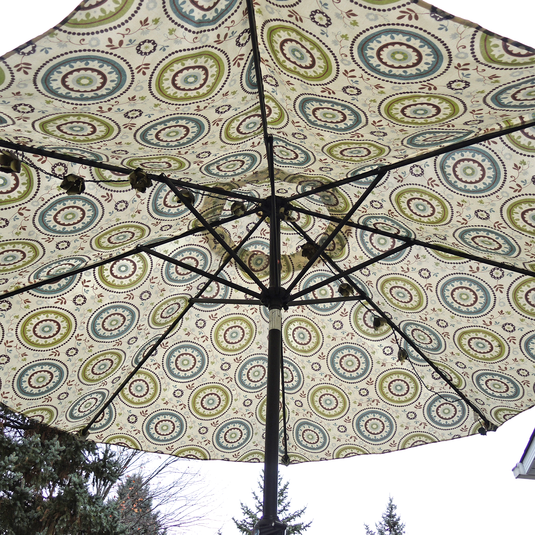 Dutch Crafters Poly Lumber Glider Bench with Umbrella