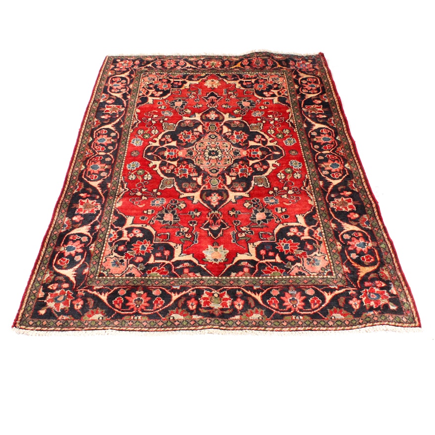 Hand-Knotted Indo-Persian Isfahan Rug